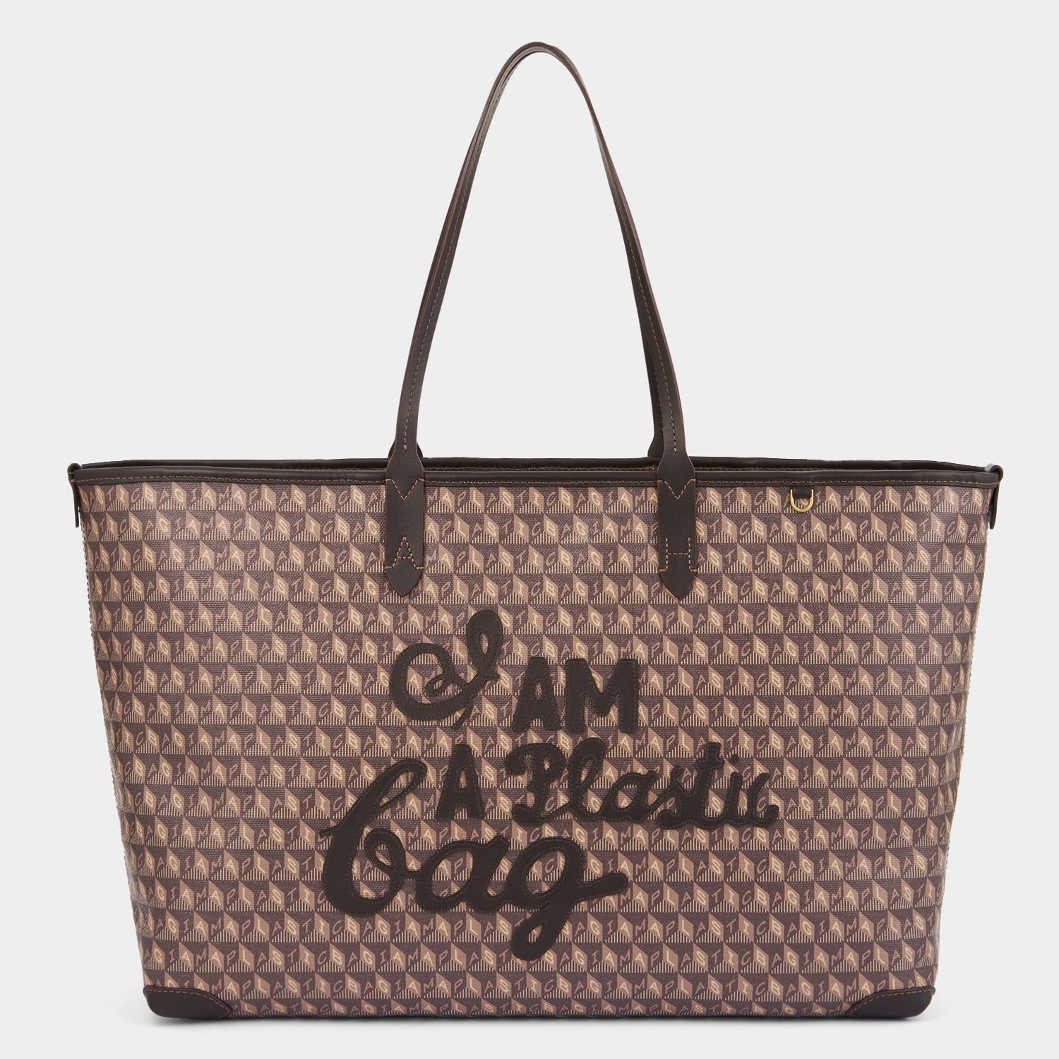 I Am A Plastic Bag Zipped Motif Tote -

          
            Recycled Canvas in Truffle -
          

          Anya Hindmarch EU
