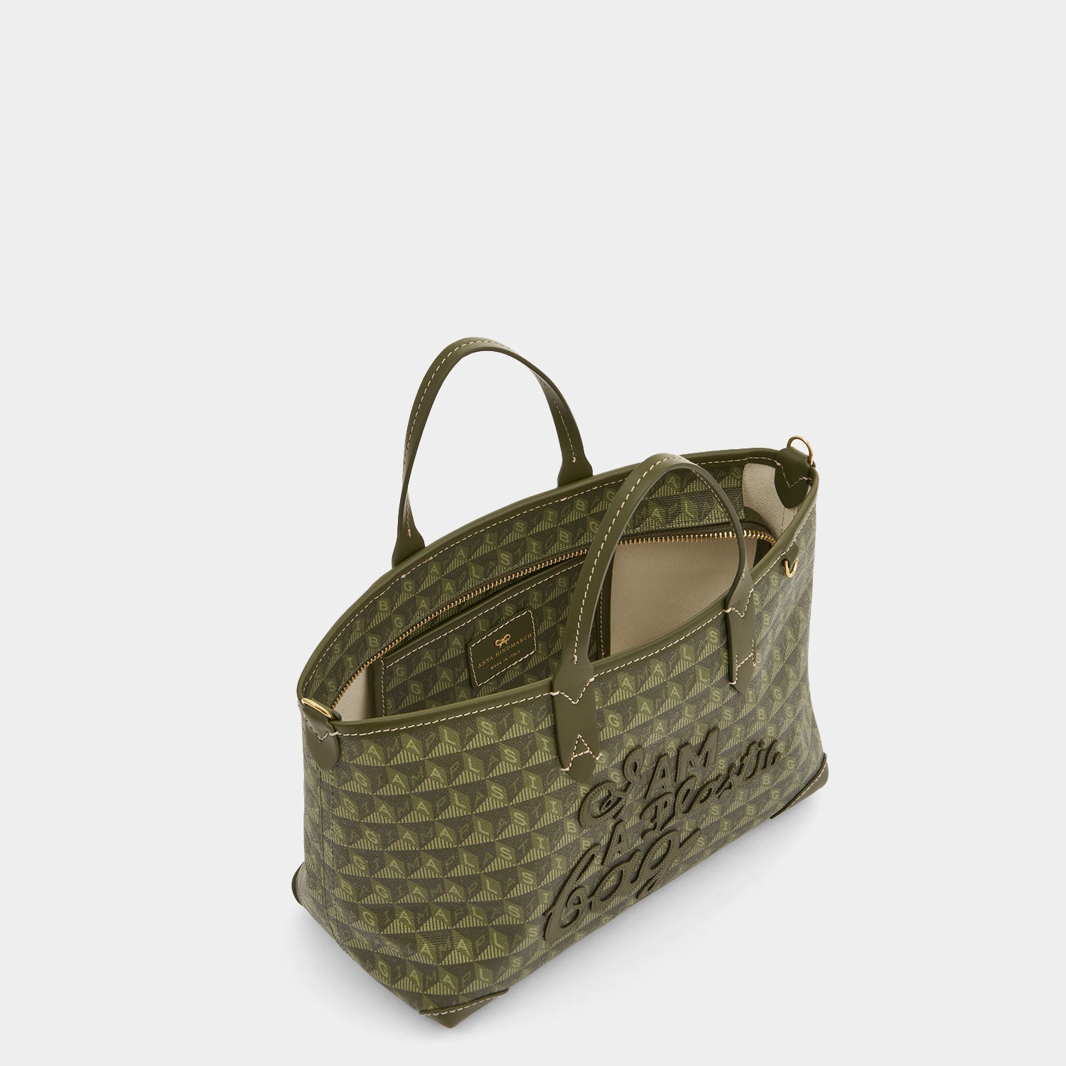 I Am A Plastic Bag XS Zipped Motif Cross-body Tote -

          
            Recycled Canvas in Fern -
          

          Anya Hindmarch EU
