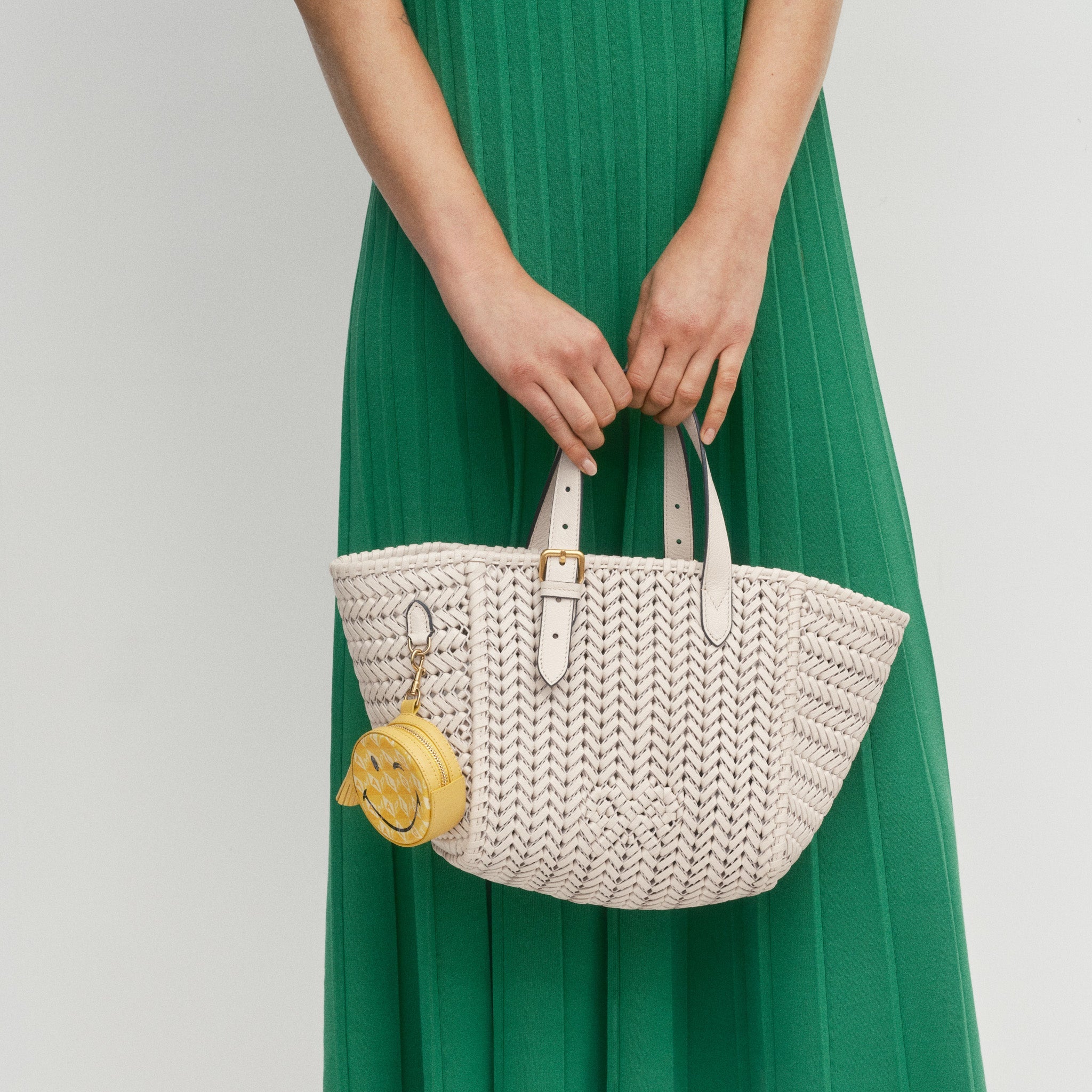 Neeson Small Square Tote -

          
            Capra Leather in Chalk -
          

          Anya Hindmarch EU
