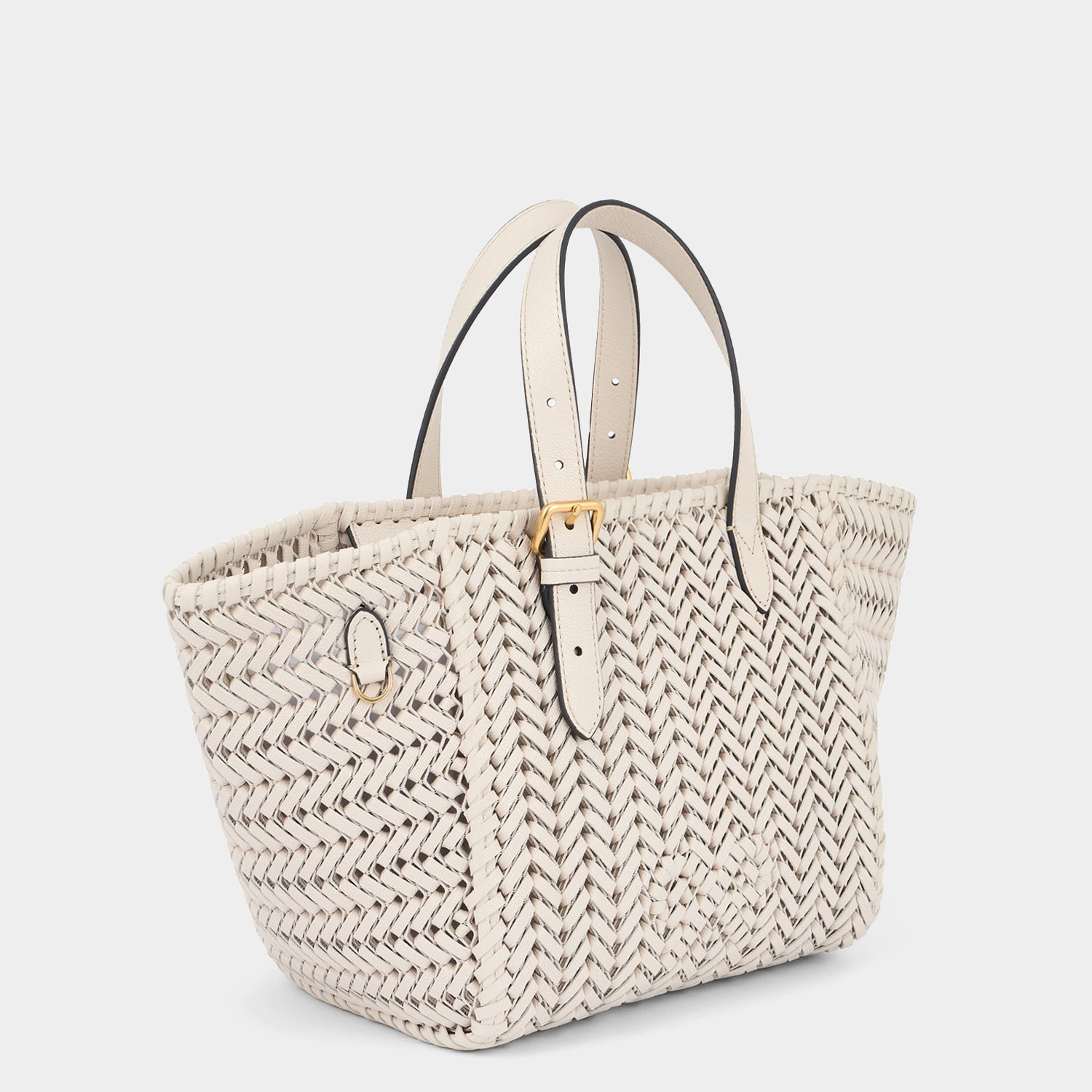 Neeson Small Square Tote -

          
            Capra Leather in Chalk -
          

          Anya Hindmarch EU
