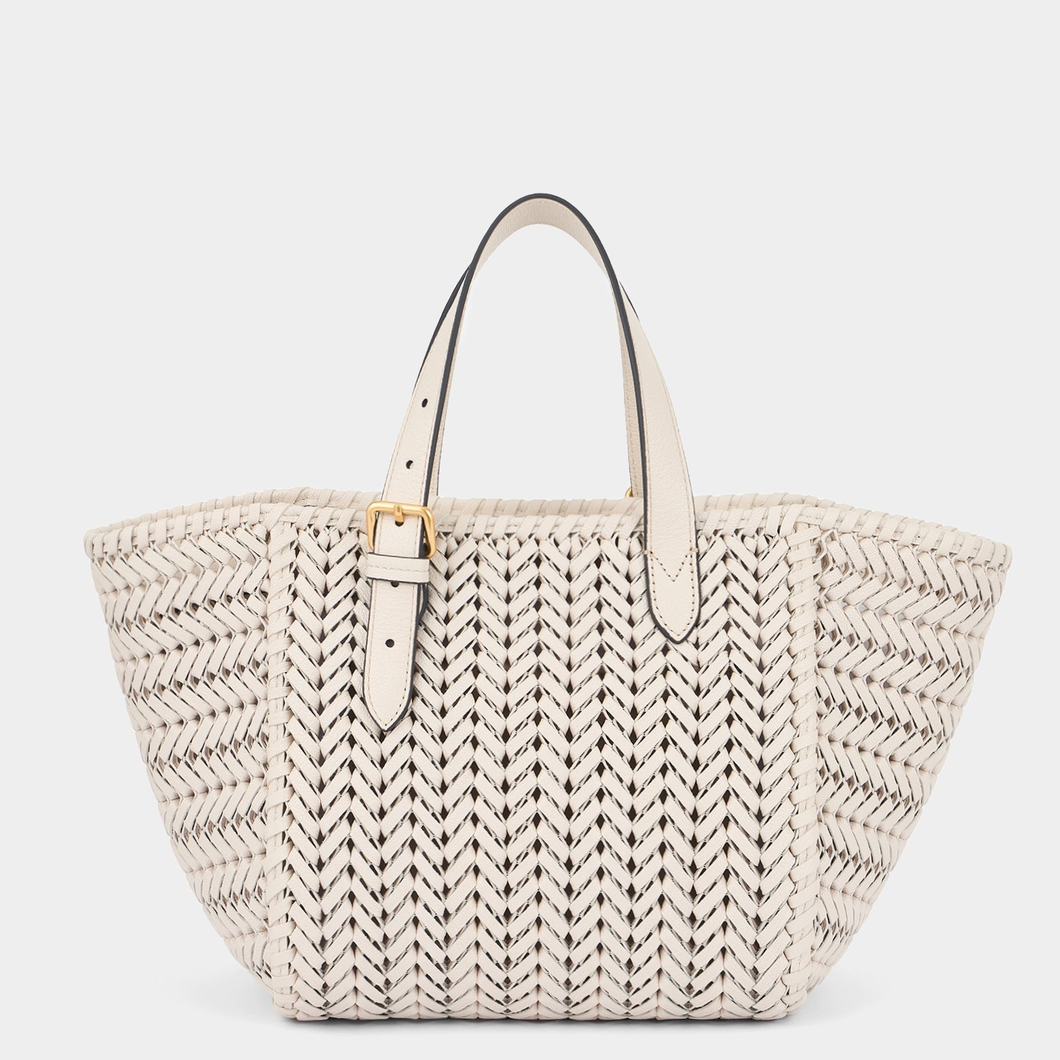 Neeson Small Square Tote -

          
            Capra Leather in Chalk -
          

          Anya Hindmarch EU
