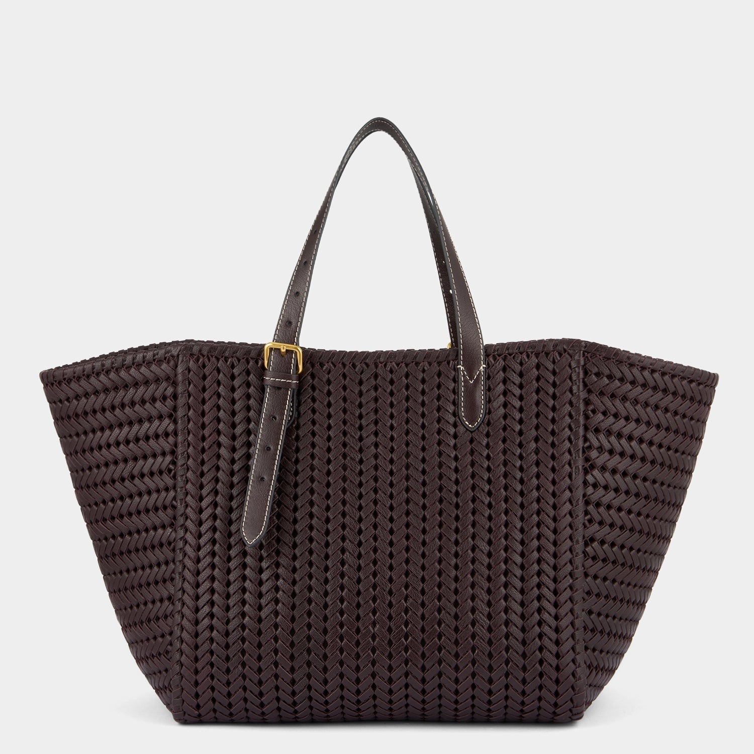 Neeson Square Tote -

          
            Capra Leather in Grape -
          

          Anya Hindmarch EU
