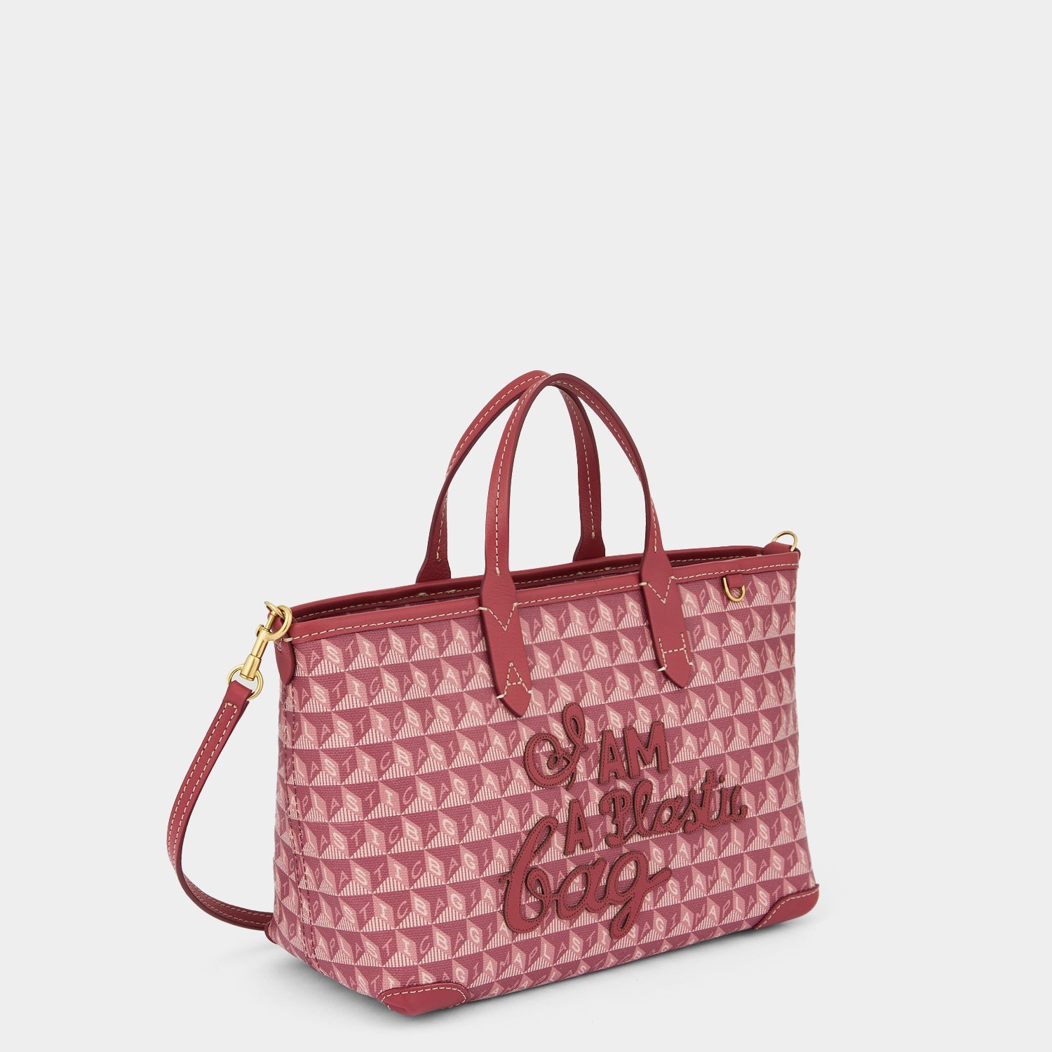 I Am A Plastic Bag Motif XS Zipped Cross-body Tote -

          
            Recycled Canvas in Damson -
          

          Anya Hindmarch EU
