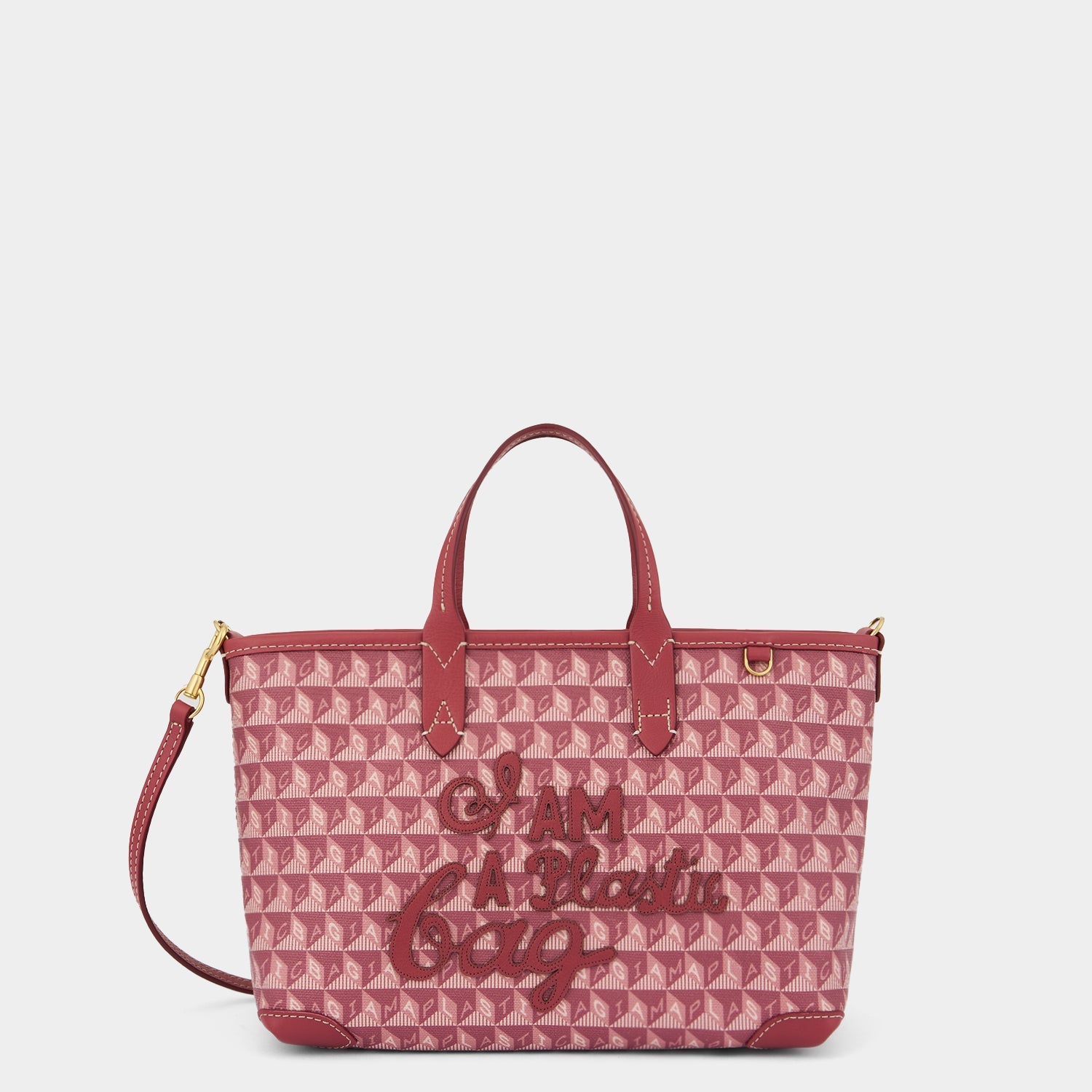 I Am A Plastic Bag Motif XS Zipped Cross-body Tote -

          
            Recycled Canvas in Damson -
          

          Anya Hindmarch EU
