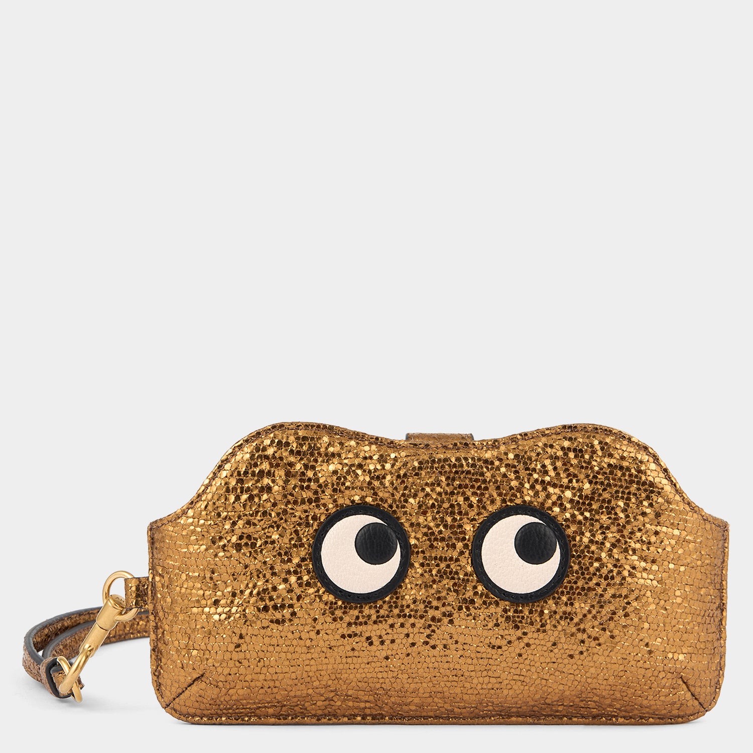 Eyes Glasses Pouch -

          
            Metallic Leather in Old Gold -
          

          Anya Hindmarch EU
