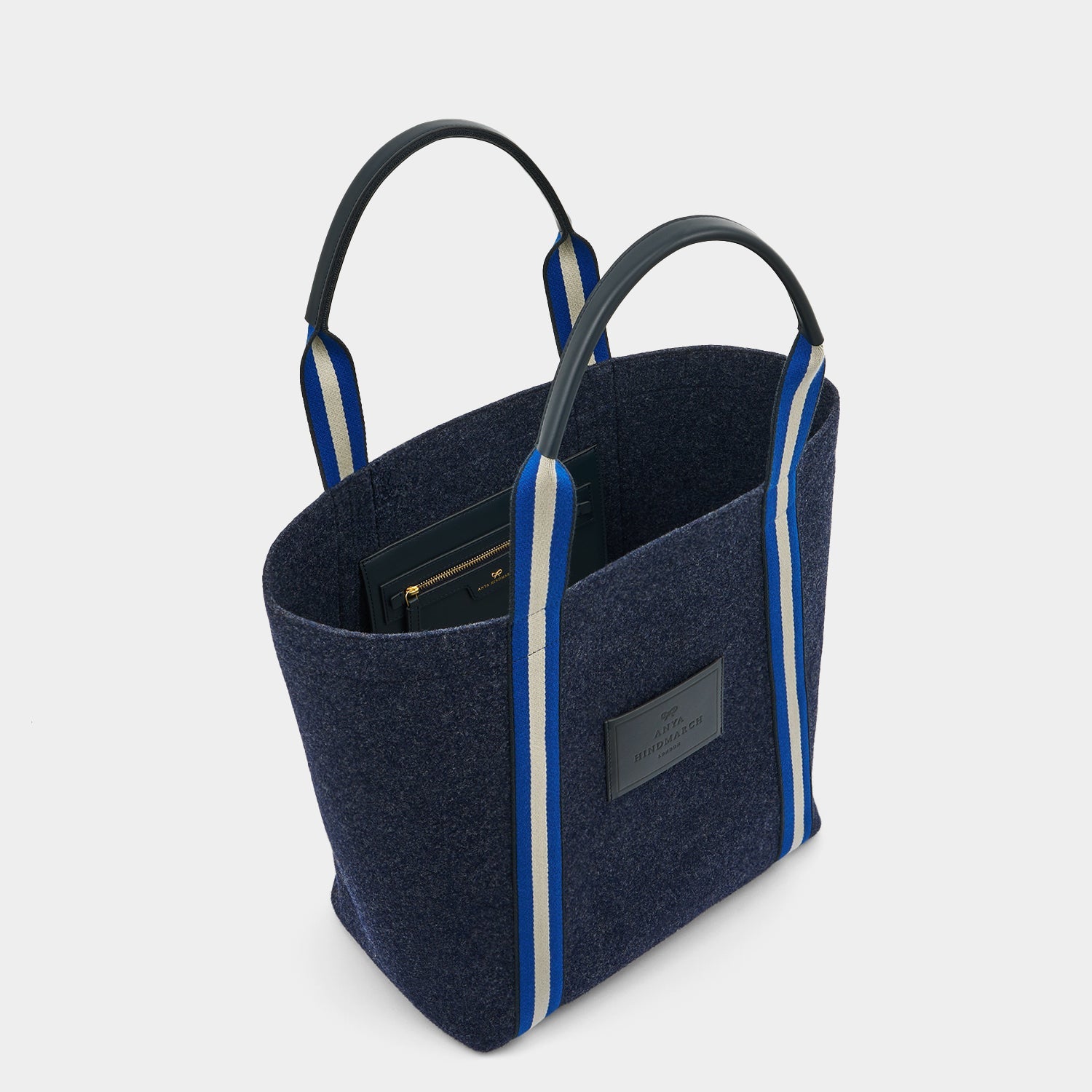 Pont Tote -

          
            Wool Felt in Navy -
          

          Anya Hindmarch EU
