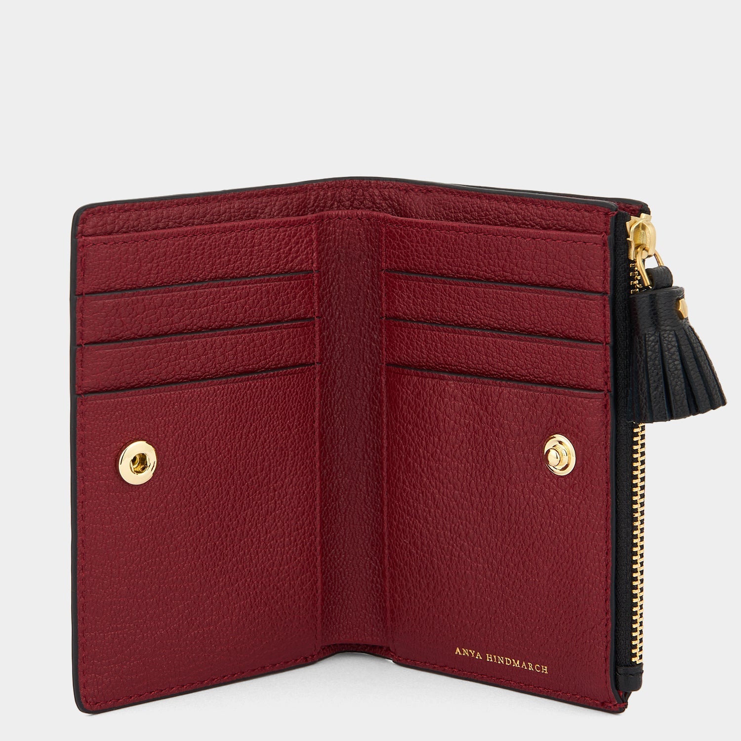 Anya Brands Kikkoman Folding Wallet -

          
            Capra Leather in Vampire -
          

          Anya Hindmarch EU
