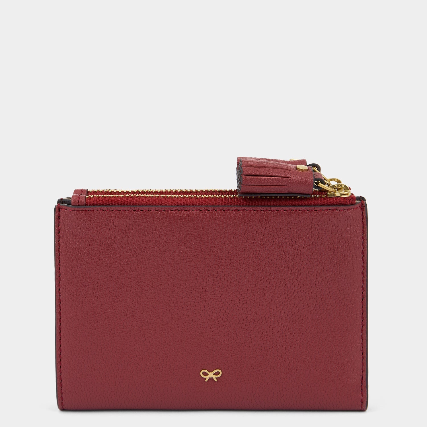 Peeping Eyes Small Double Zip Wallet -

          
            Capra Leather Damson -
          

          Anya Hindmarch EU
