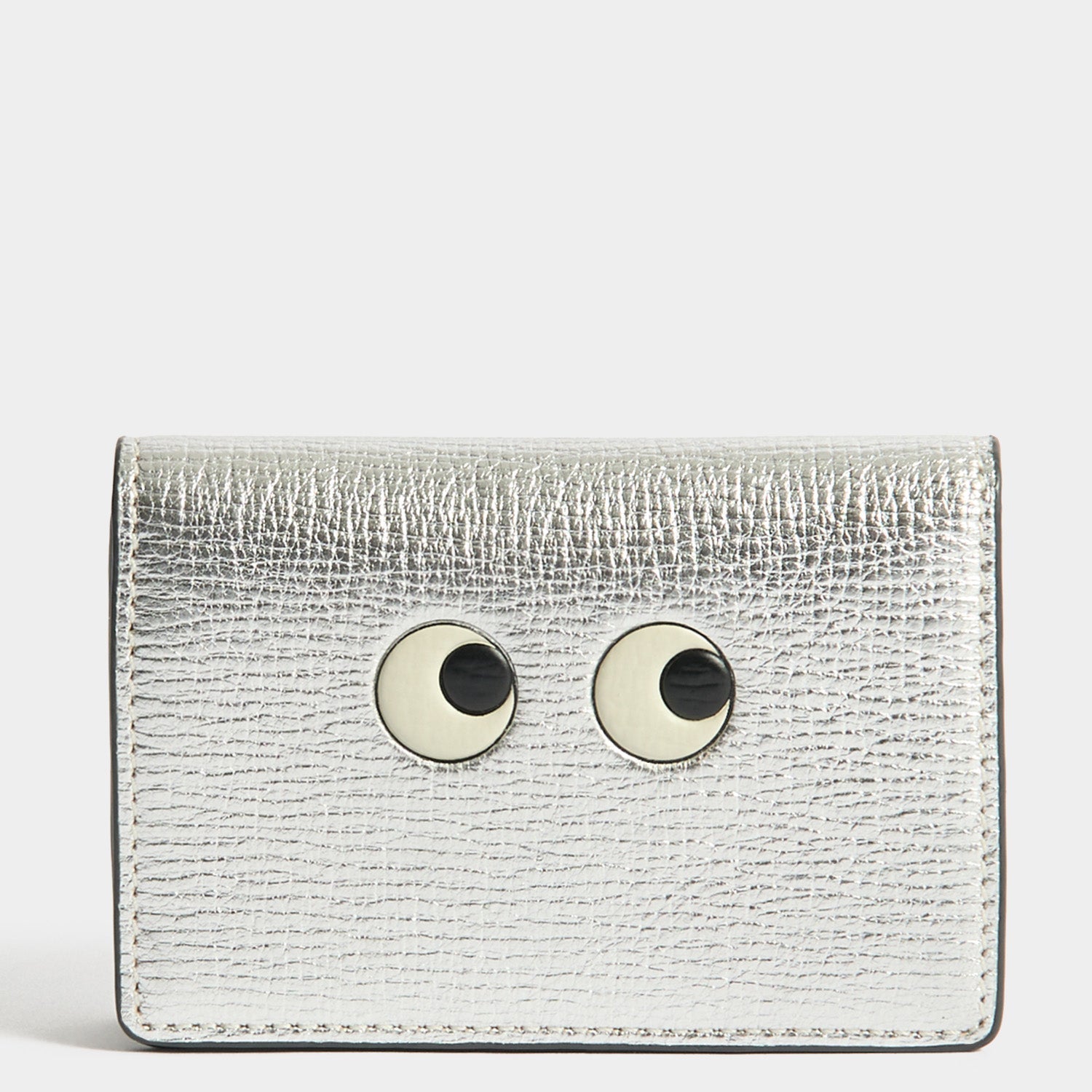 Eyes Card Case -

          
            Capra Leather in Metallic Silver -
          

          Anya Hindmarch EU

