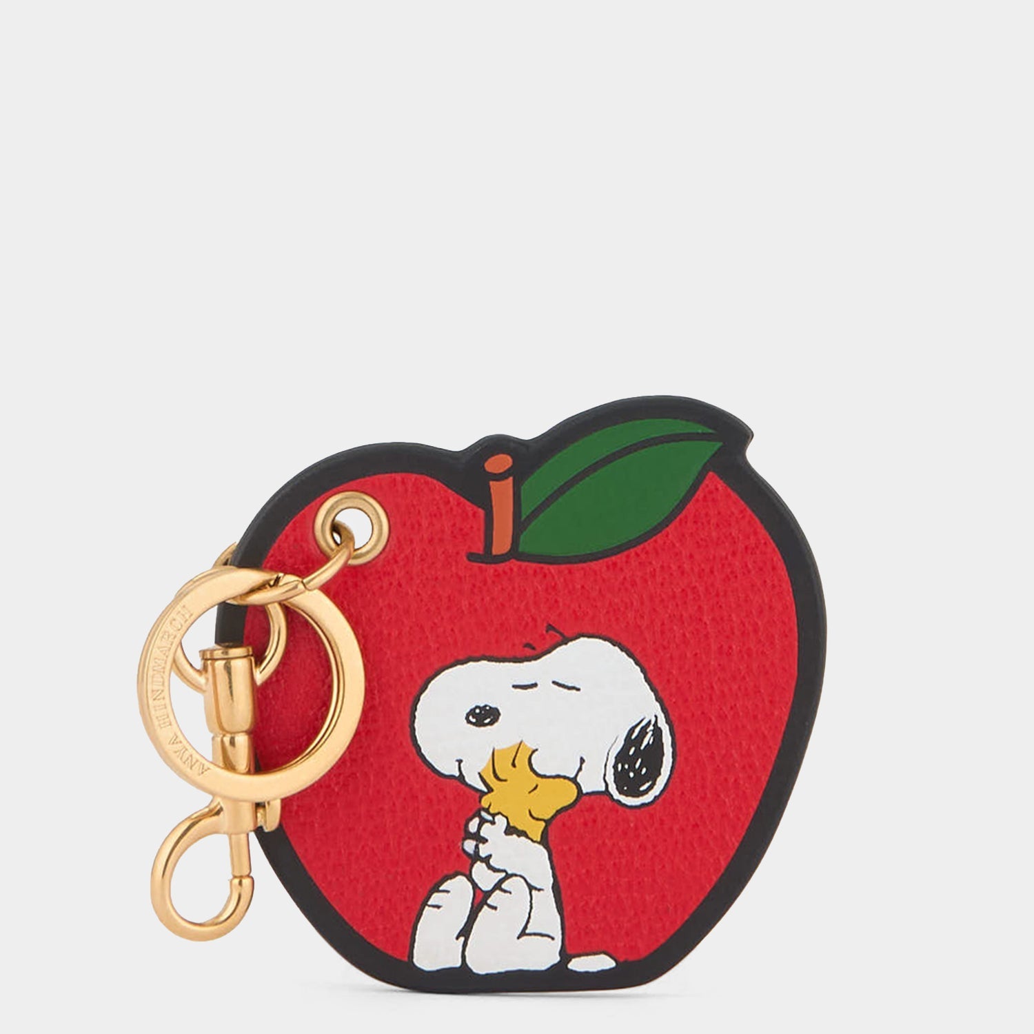 Peanuts Snoopy and Woodstock Apple Key Charm -

          
            Capra Leather in Red -
          

          Anya Hindmarch EU
