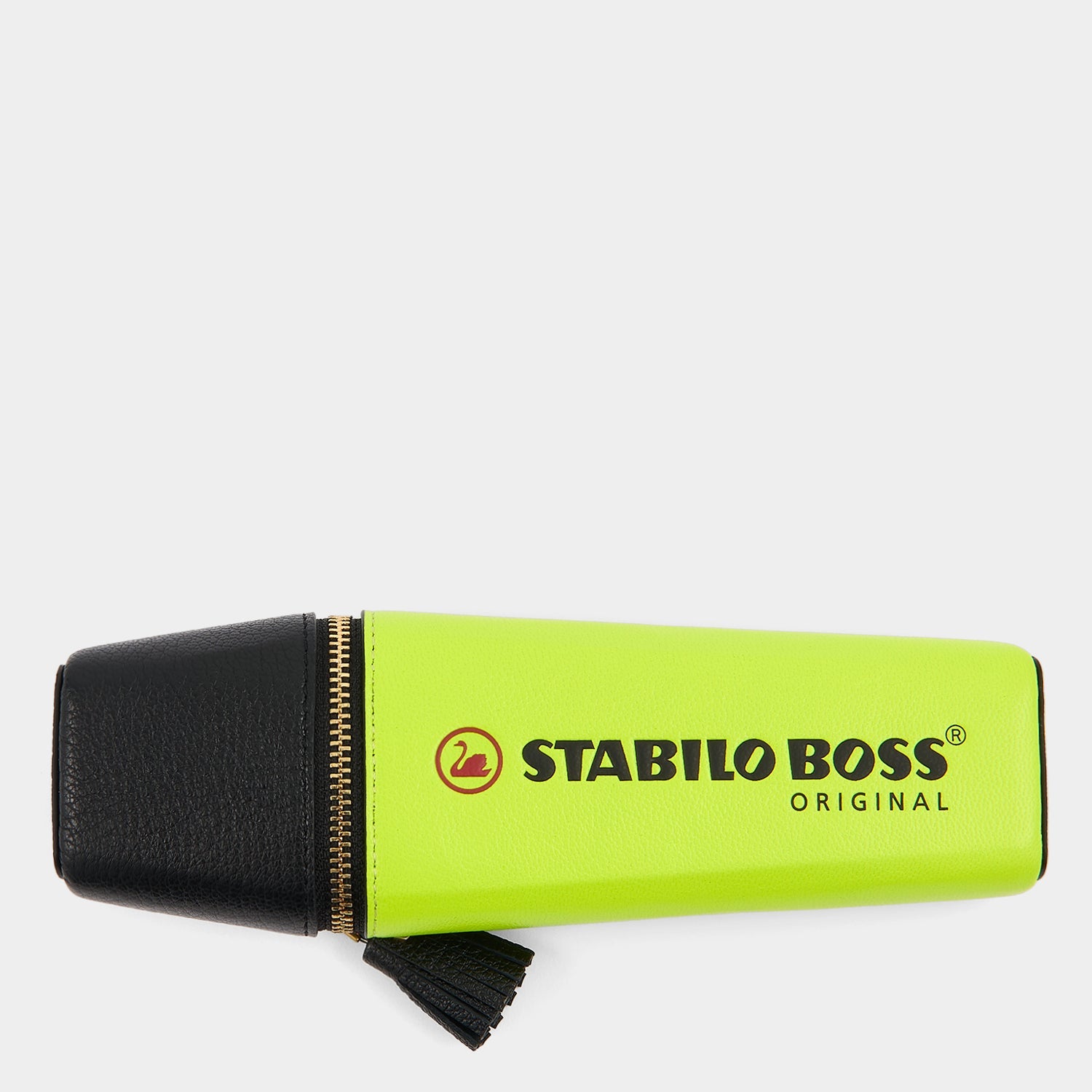 Anya Brands STABILO BOSS ORIGINAL Pencil Case -

          
            Capra Leather in Neon Yellow -
          

          Anya Hindmarch EU
