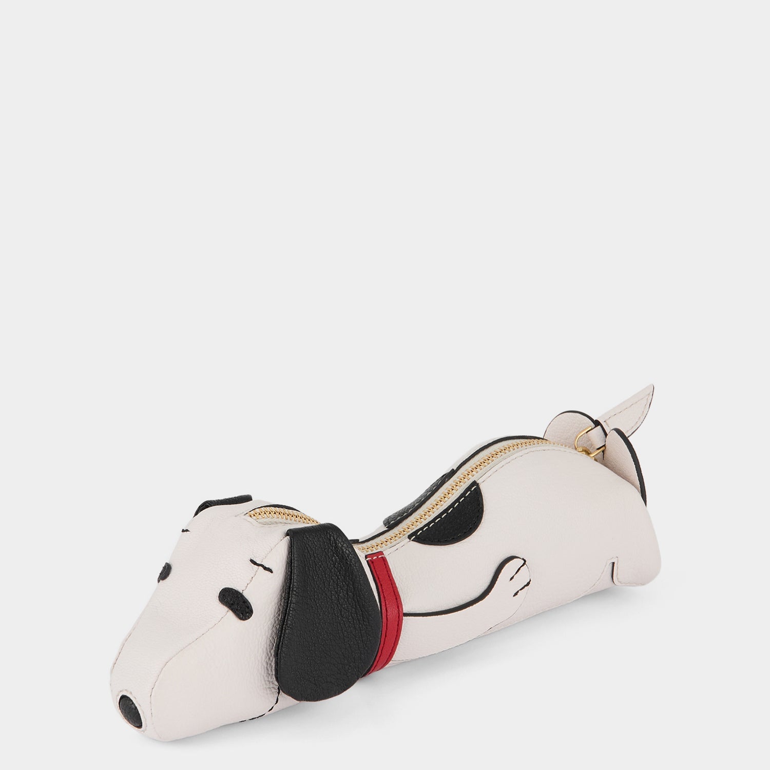 Peanuts Snoopy Pencil Case -

          
            Capra Leather in Chalk -
          

          Anya Hindmarch EU
