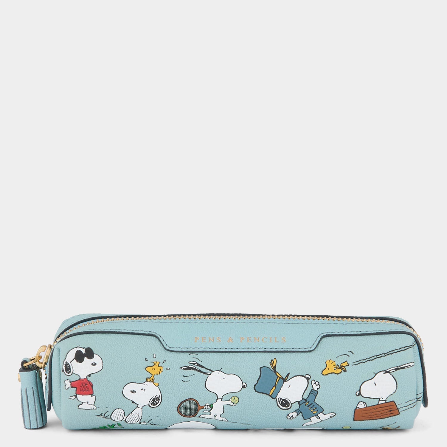 Peanuts Snoopy and Woodstock Pencil Case -

          
            Capra Leather in Mayan Blue -
          

          Anya Hindmarch EU
