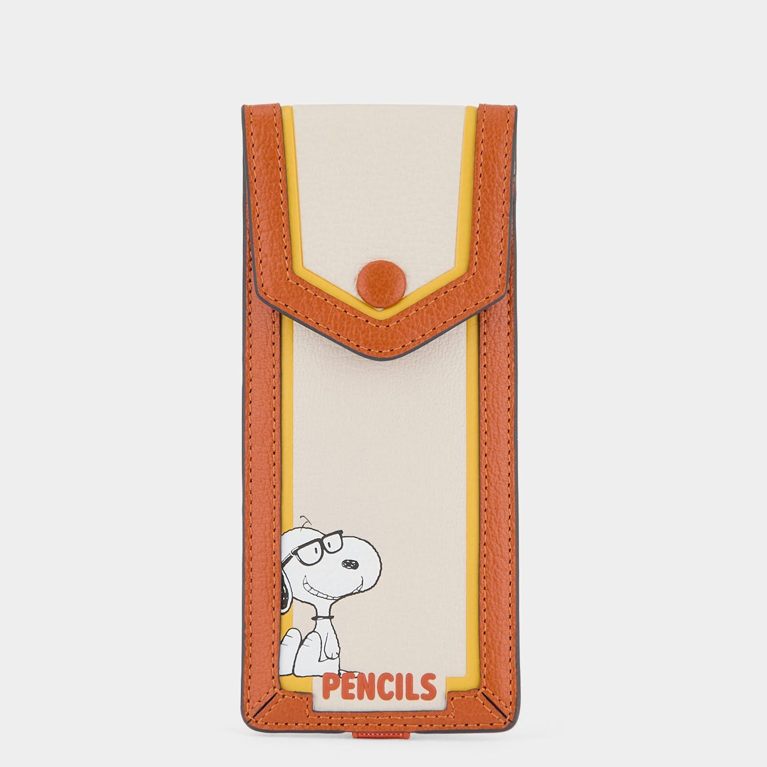 Peanuts Snoopy Bookmark Pencil Case -

          
            Capra Leather in Chalk -
          

          Anya Hindmarch EU
