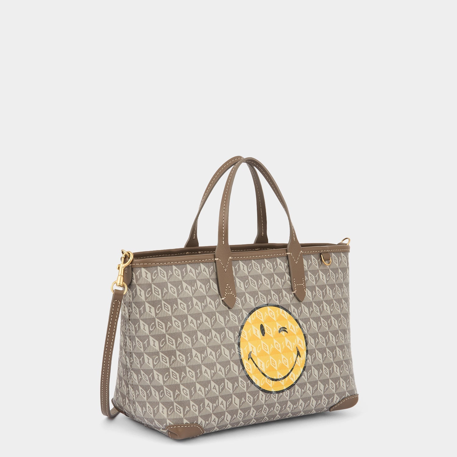 I Am A Plastic Bag XS Wink Zipped Cross-body Tote -

          
            Recycled Canvas in Pebble -
          

          Anya Hindmarch EU
