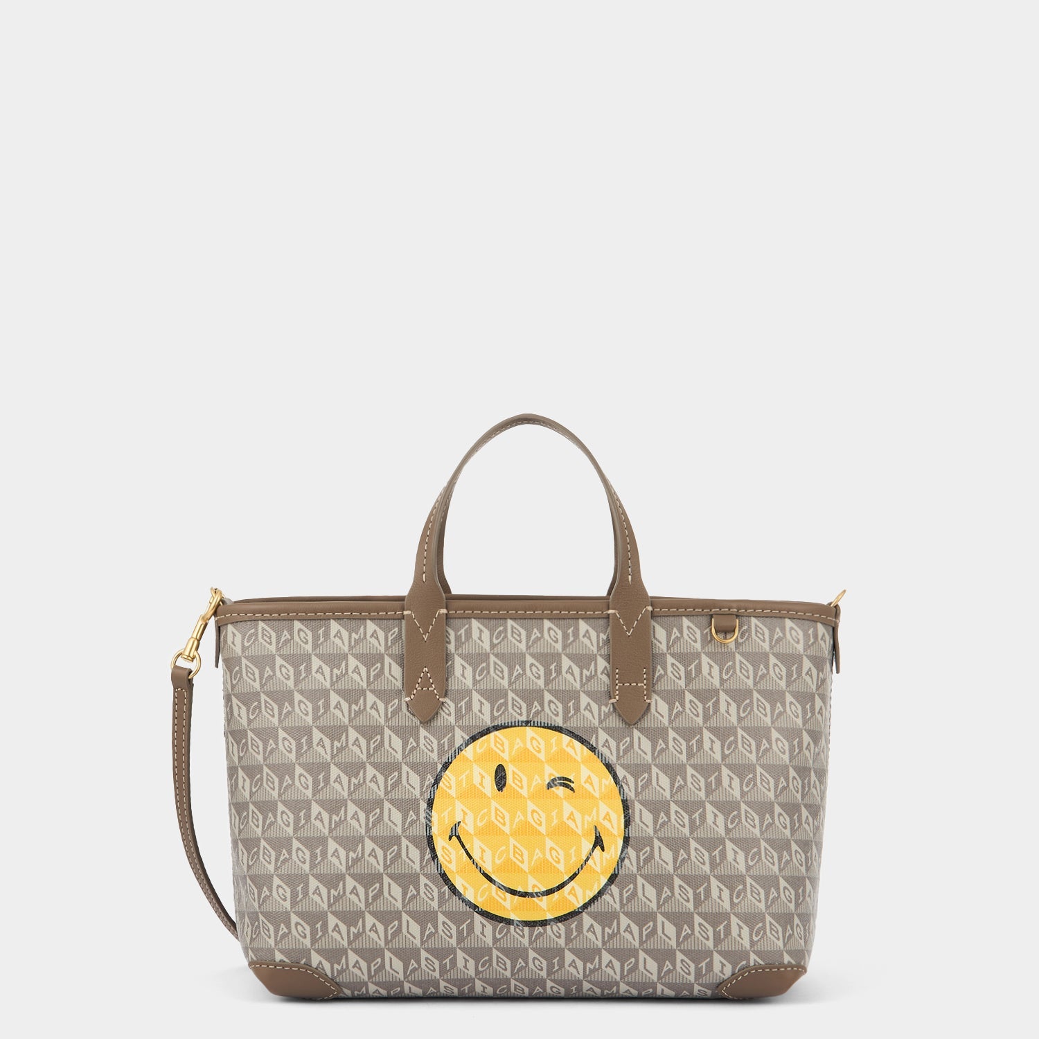 I Am A Plastic Bag XS Wink Zipped Cross-body Tote -

          
            Recycled Canvas in Pebble -
          

          Anya Hindmarch EU
