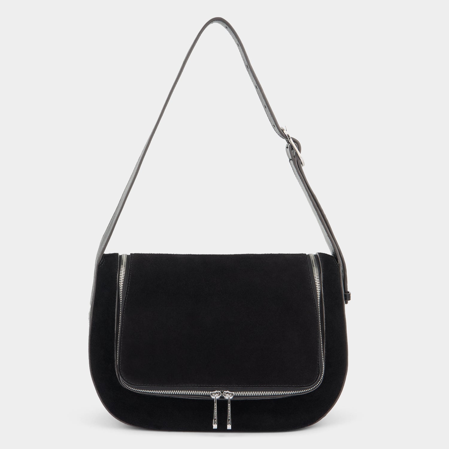 Vere Shoulder Bag -

          
            Suede/Calf Leather in Black -
          

          Anya Hindmarch EU
