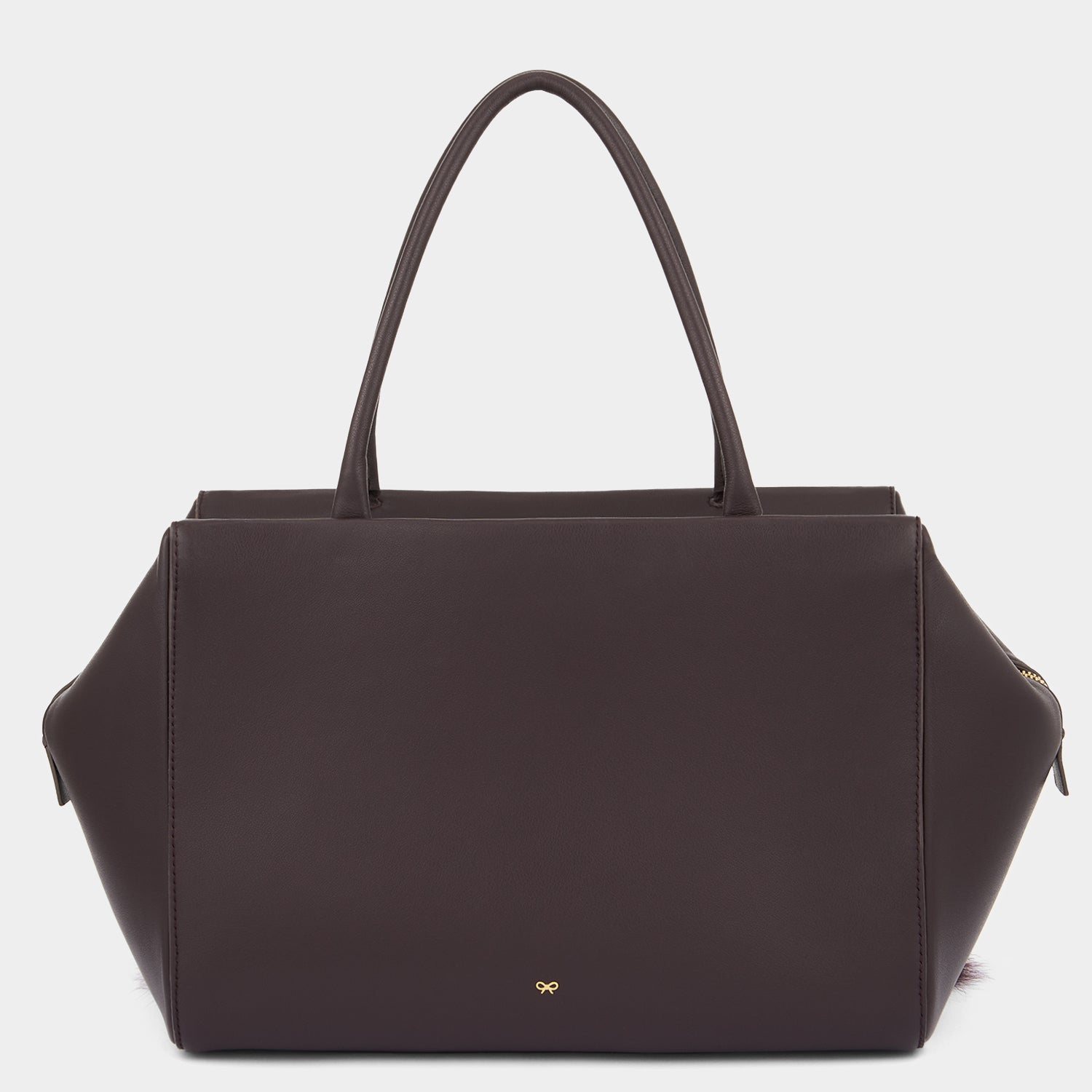 Seaton Top Handle -

          
            Calf Leather/Shearling in Burgundy -
          

          Anya Hindmarch EU
