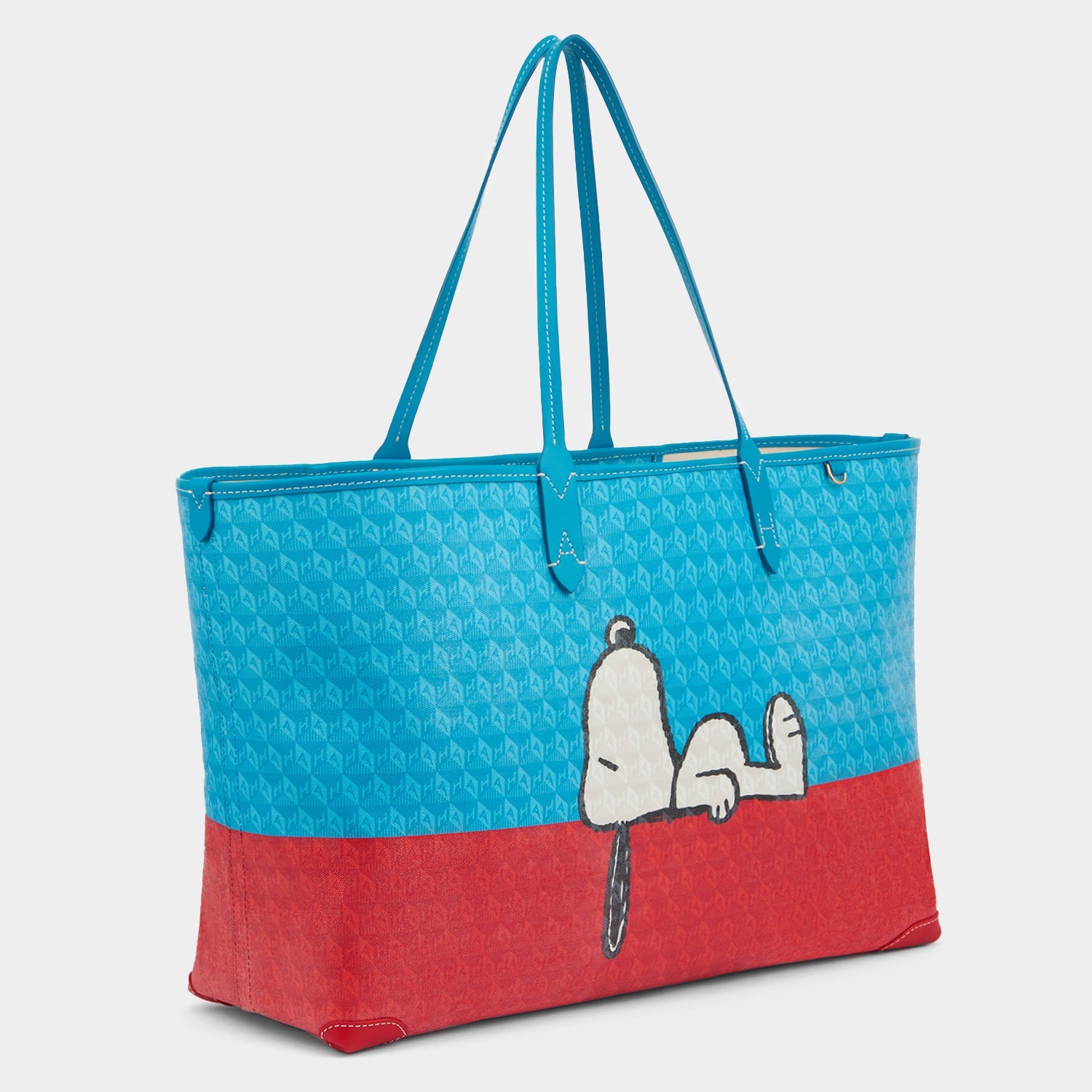 Peanuts I am a Plastic Bag Snoopy Tote -

          
            Recycled Canvas in Bright Petrol Blue -
          

          Anya Hindmarch EU
