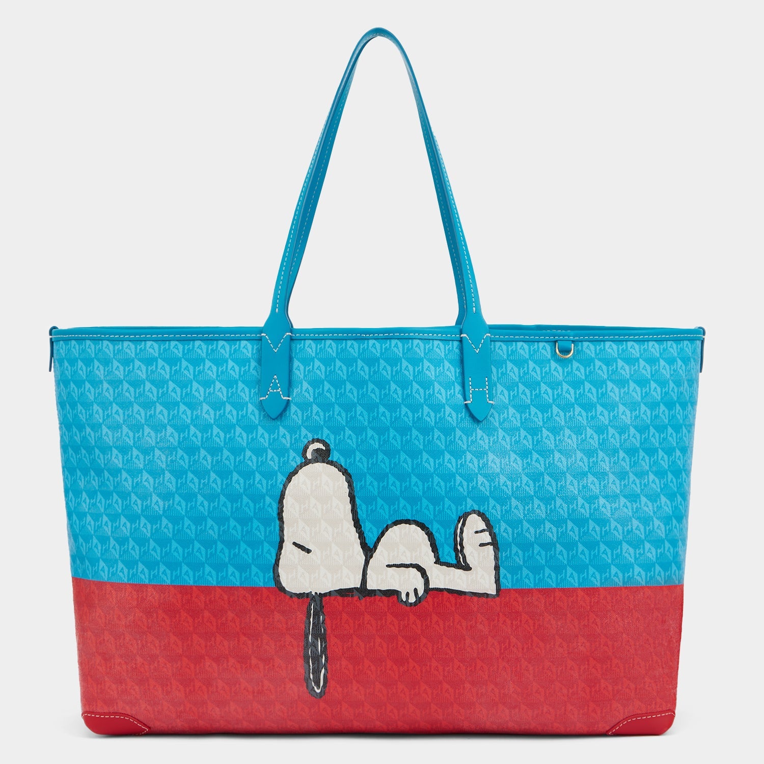 Peanuts I am a Plastic Bag Snoopy Tote -

          
            Recycled Canvas in Bright Petrol Blue -
          

          Anya Hindmarch EU
