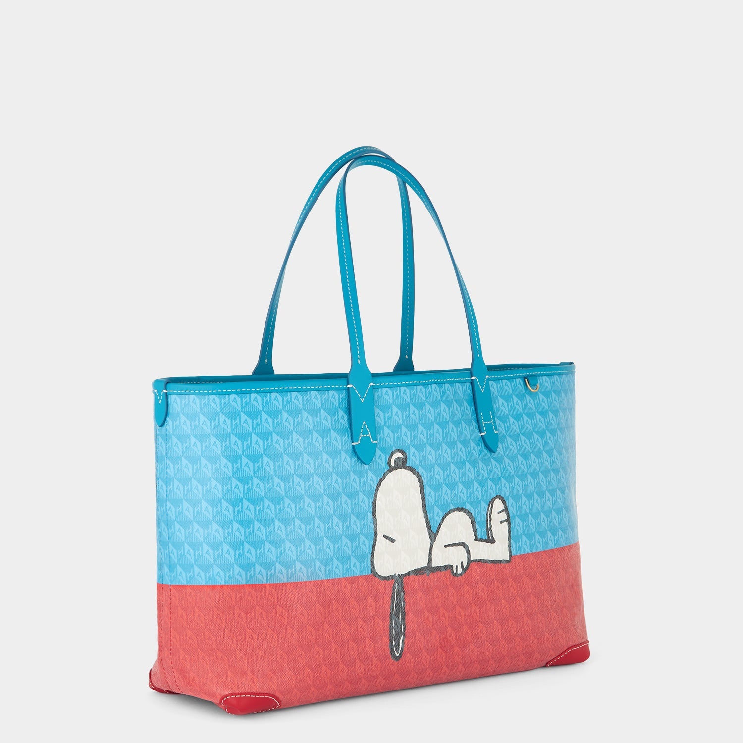 Peanuts I am a Plastic Bag Small Snoopy Tote -

          
            Recycled Canvas in Bright Petrol Blue -
          

          Anya Hindmarch EU
