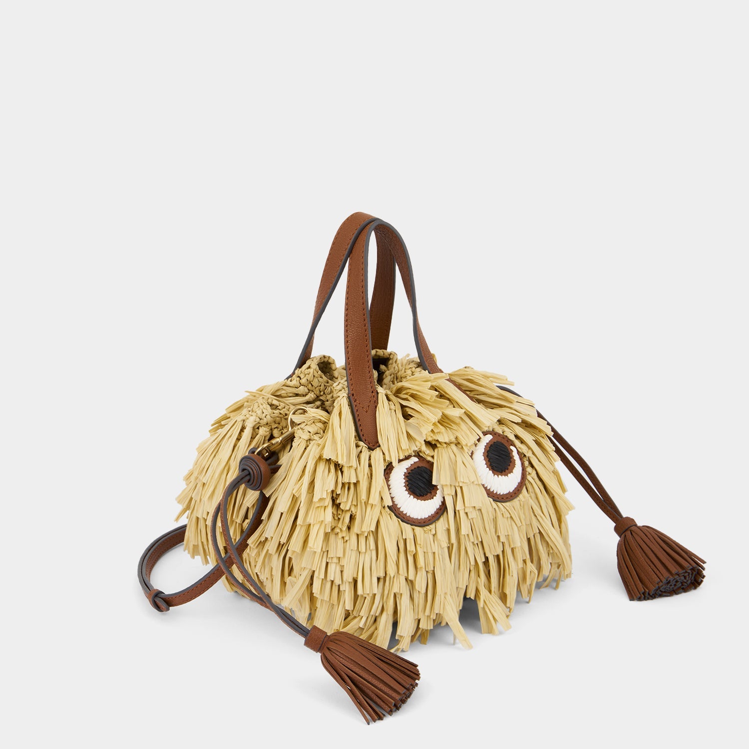 Raffia Eyes Small Drawstring Tote -

          
            Raffia in Natural -
          

          Anya Hindmarch EU
