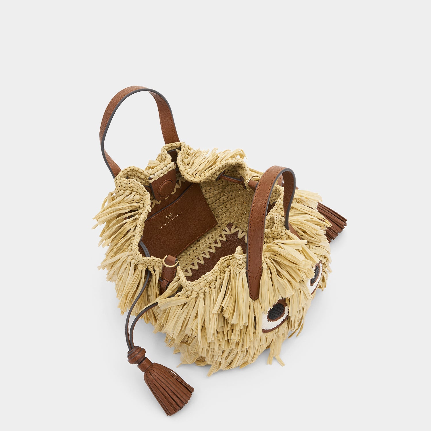 Raffia Eyes Small Drawstring Tote -

          
            Raffia in Natural -
          

          Anya Hindmarch EU
