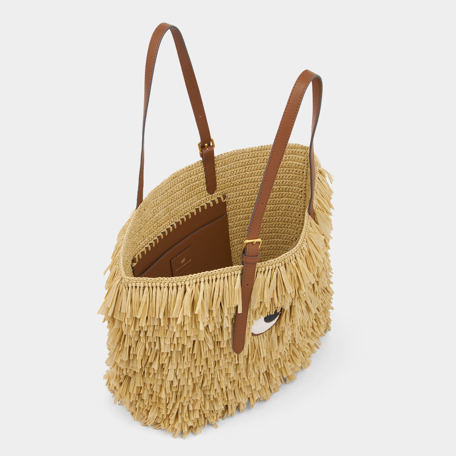 E/W Raffia Eyes Tote -

          
            Raffia in Natural -
          

          Anya Hindmarch EU
