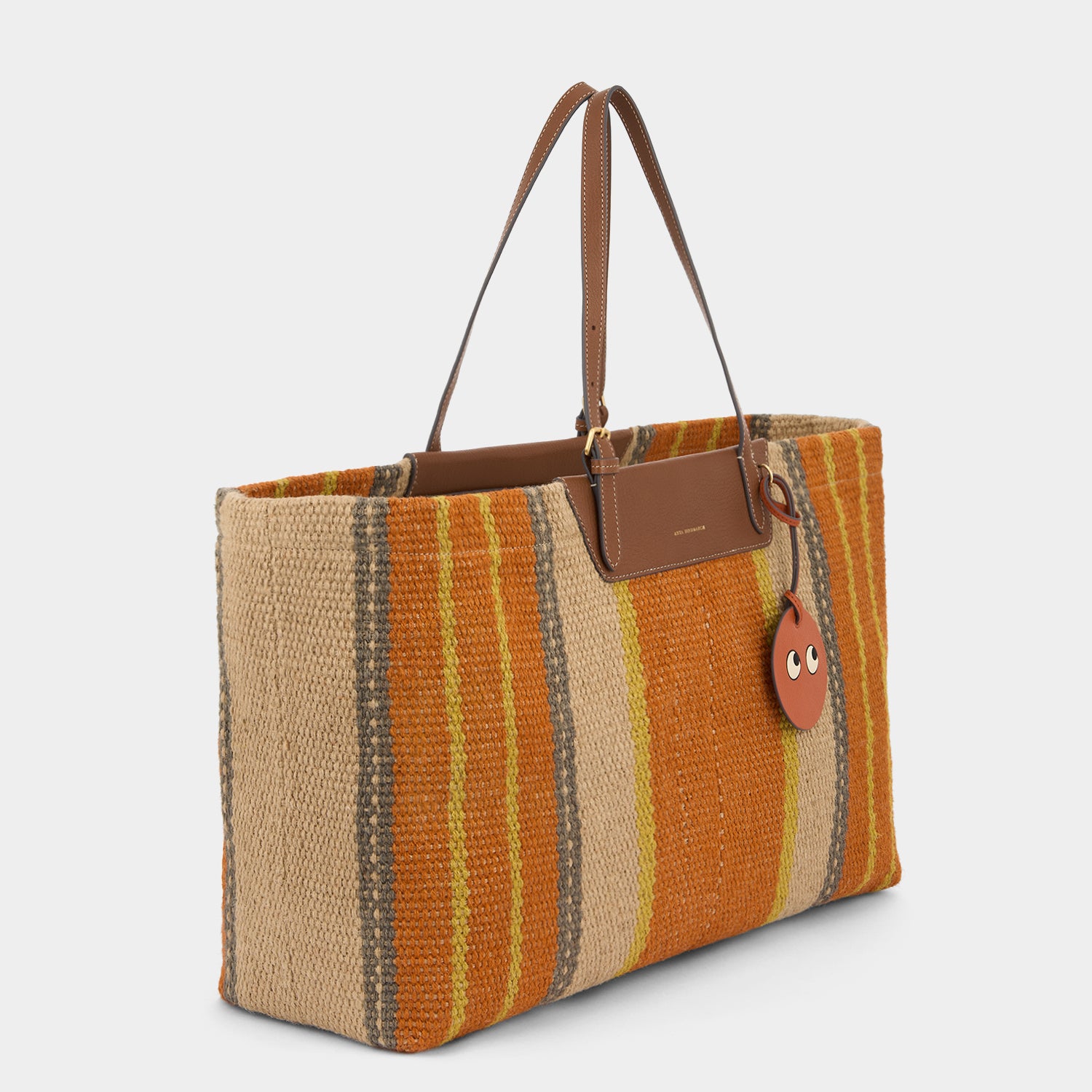 E/W Jute Tote -

          
            Jute/Goat Leather in Orange/Multi -
          

          Anya Hindmarch EU
