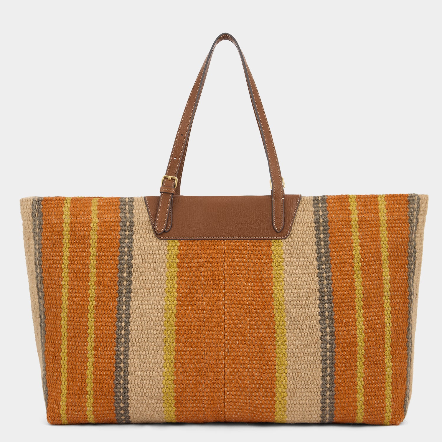 E/W Jute Tote -

          
            Jute/Goat Leather in Orange/Multi -
          

          Anya Hindmarch EU
