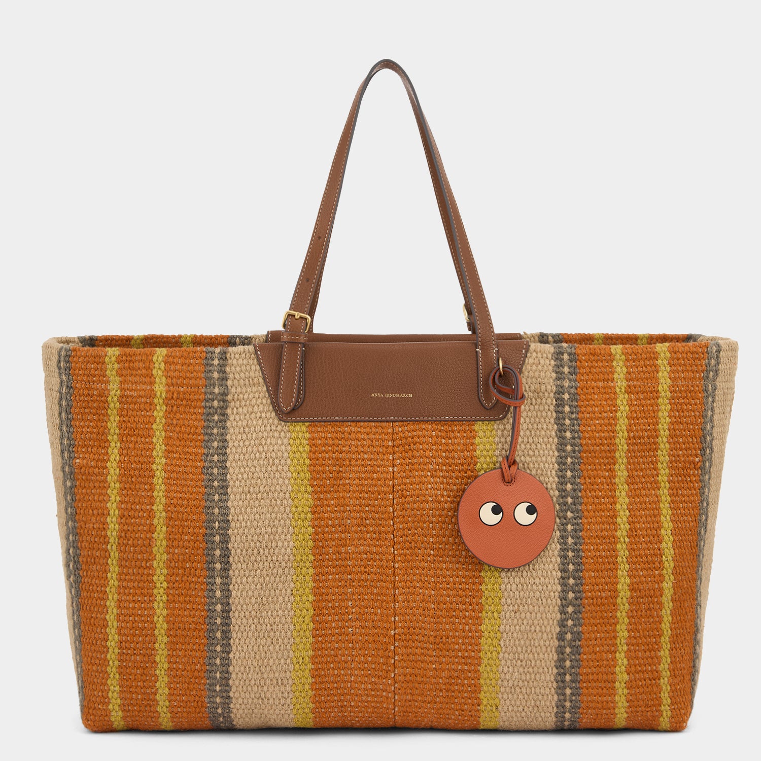 E/W Jute Tote -

          
            Jute/Goat Leather in Orange/Multi -
          

          Anya Hindmarch EU
