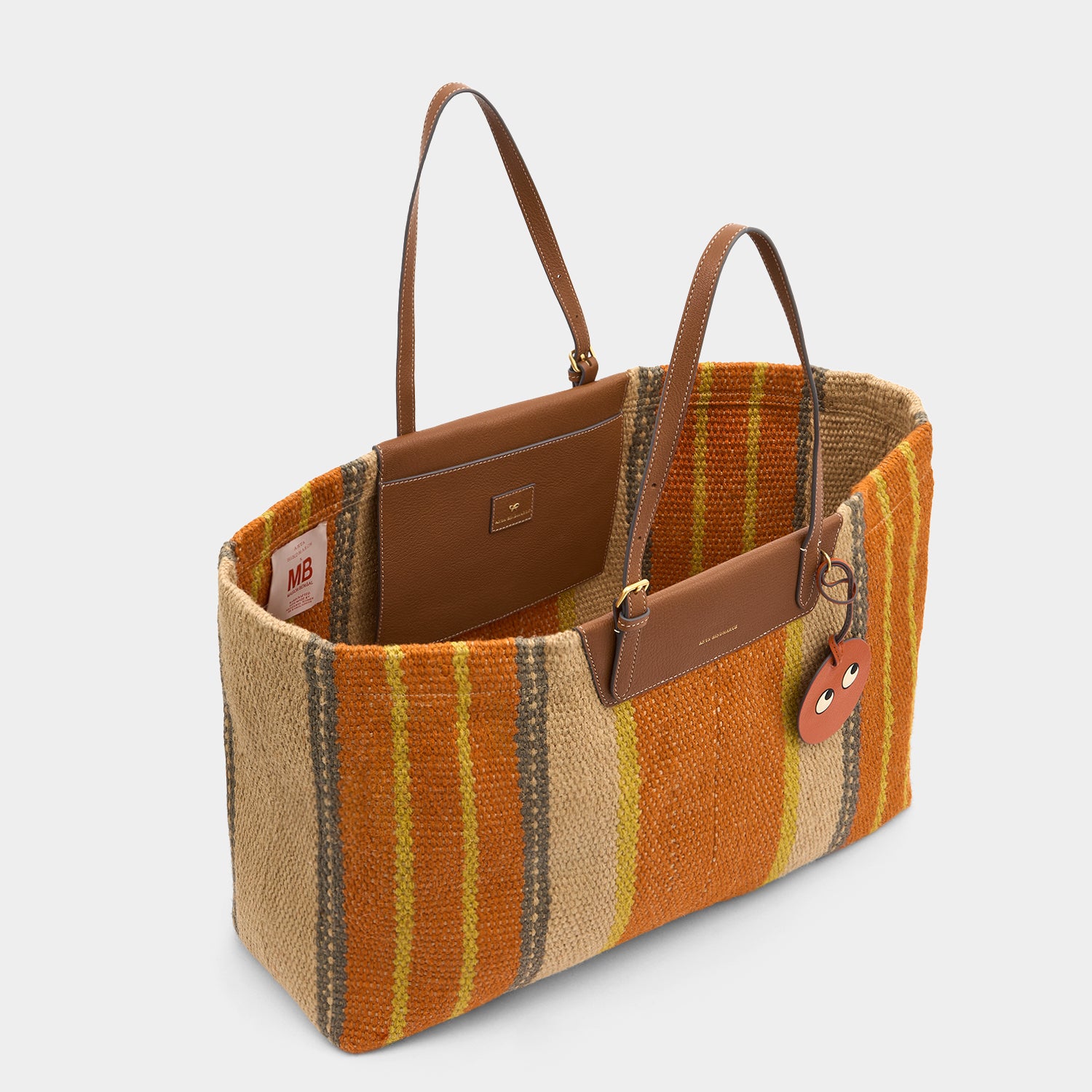 E/W Jute Tote -

          
            Jute/Goat Leather in Orange/Multi -
          

          Anya Hindmarch EU
