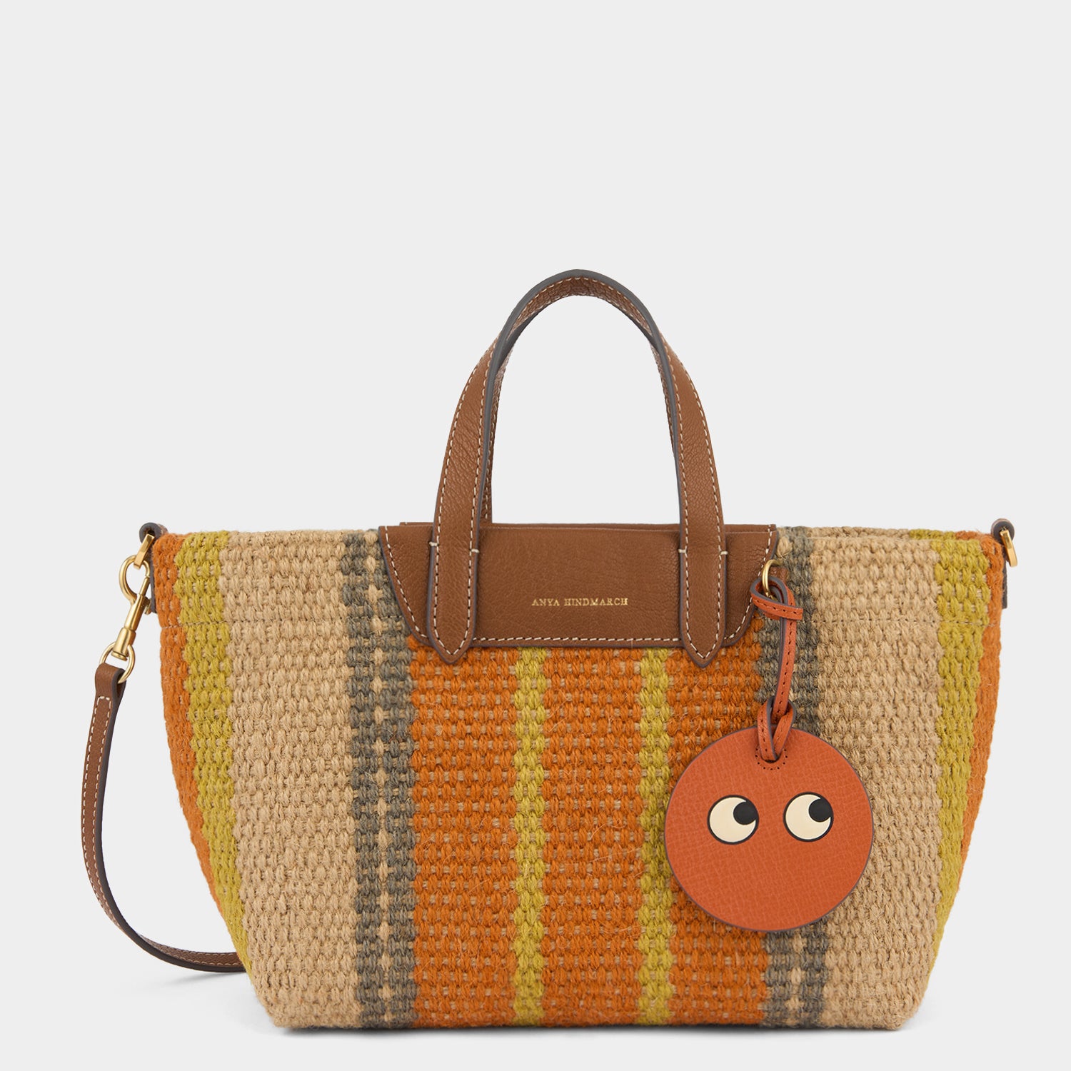 X/S Jute Cross-body Tote -

          
            Jute/Goat Leather in Orange/Multi -
          

          Anya Hindmarch EU
