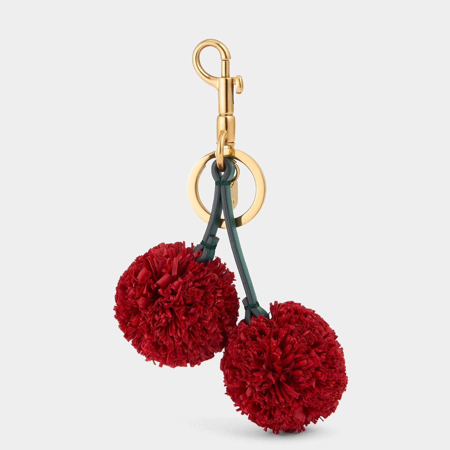 Raffia Cherries Charm -

          
            Raffia/Satin Leather in Red -
          

          Anya Hindmarch EU
