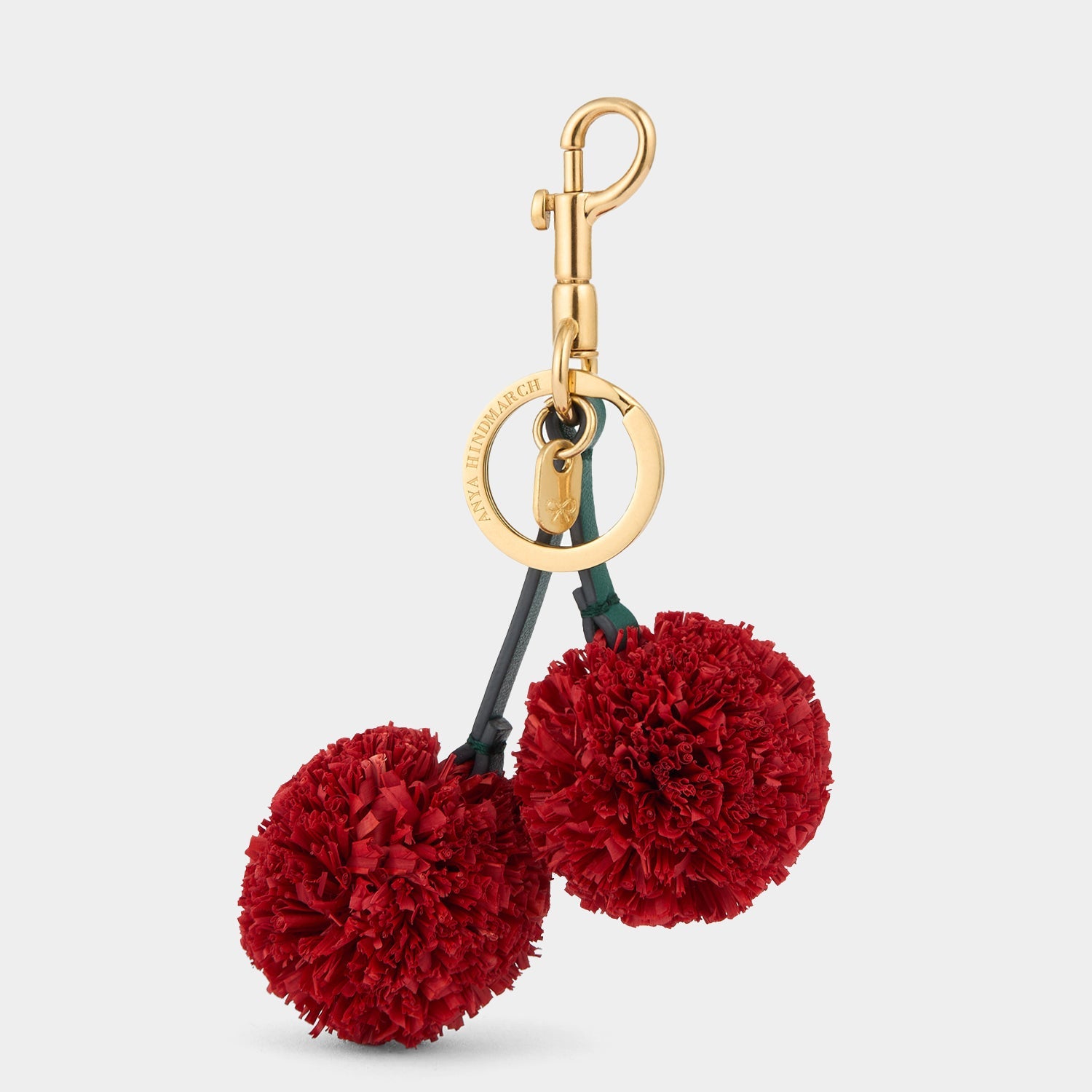 Raffia Cherries Charm -

          
            Raffia/Satin Leather in Red -
          

          Anya Hindmarch EU
