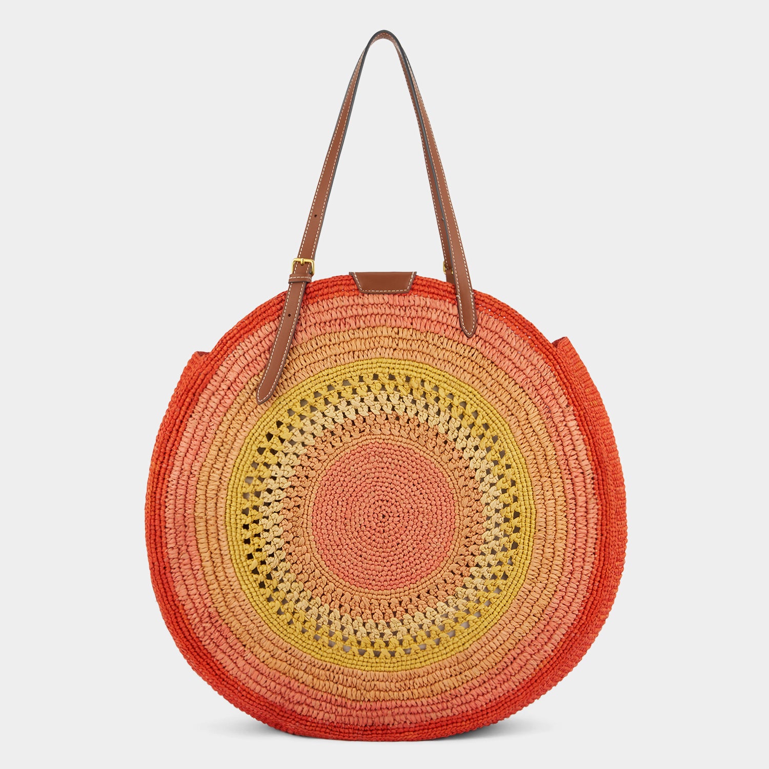 Raffia Round Bow Tote -

          
            Raffia in Orange/Multi -
          

          Anya Hindmarch EU
