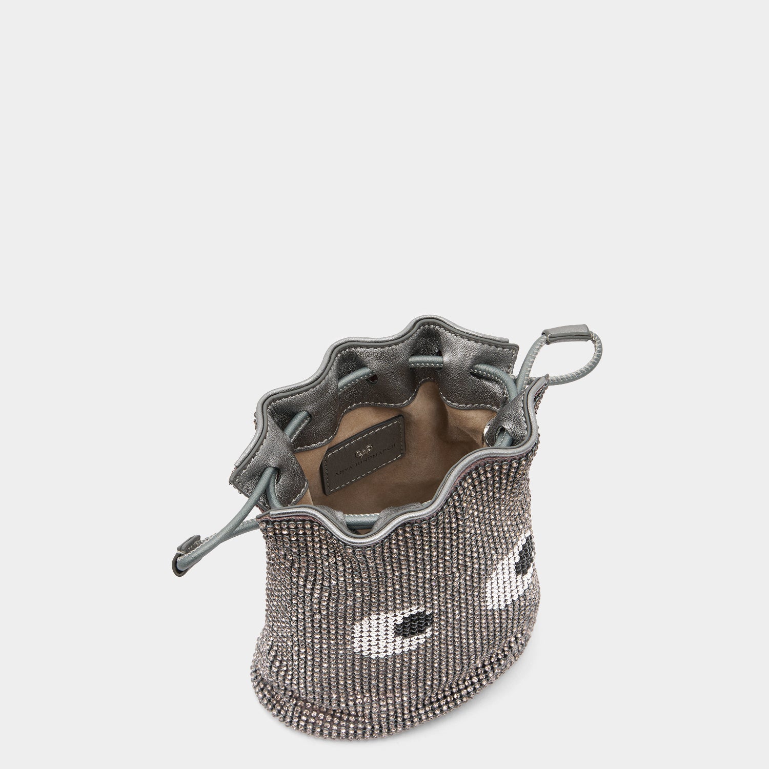 Eyes Crystal Drawstring Pouch -

          
            Crystal Mesh in Anthracite -
          

          Anya Hindmarch EU
