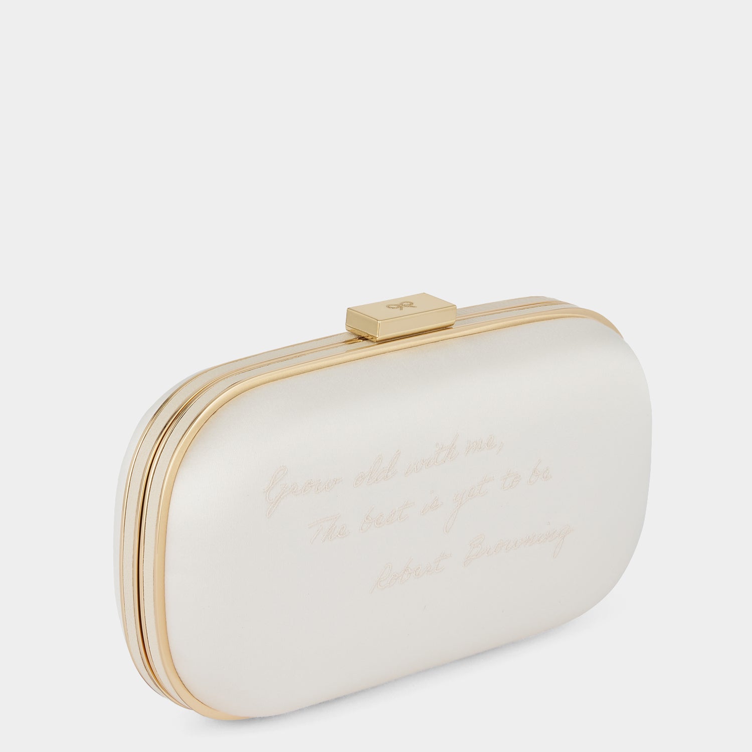 Marano Bridal Clutch -

          
            Satin/Suede Leather in Ivory -
          

          Anya Hindmarch EU
