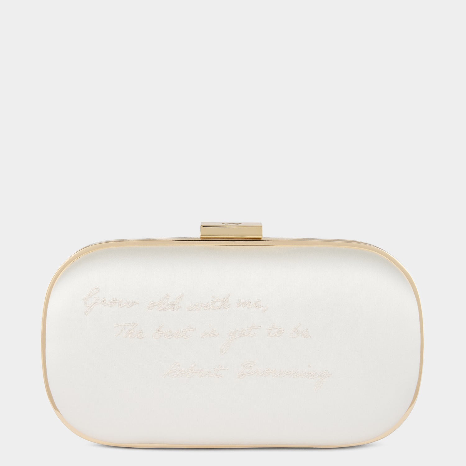 Marano Bridal Clutch -

          
            Satin/Suede Leather in Ivory -
          

          Anya Hindmarch EU
