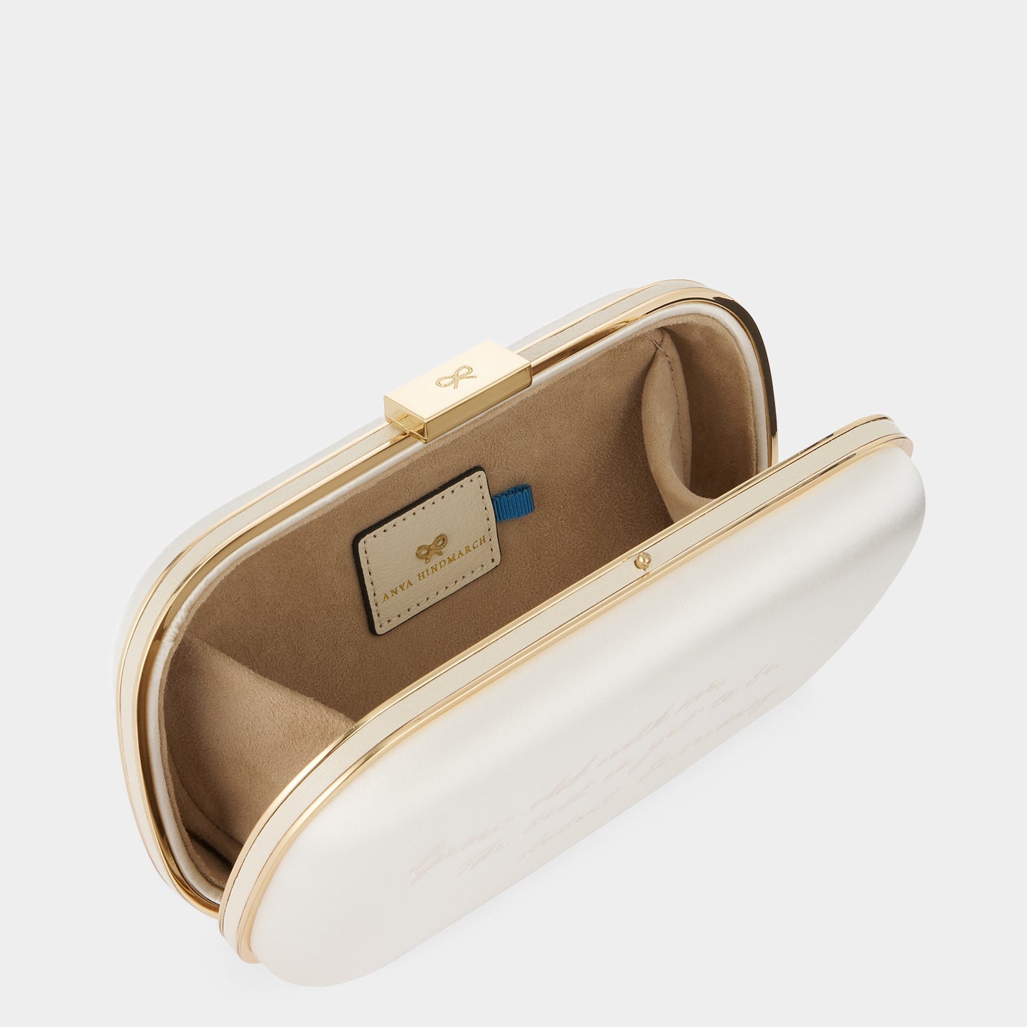 Marano Bridal Clutch -

          
            Satin/Suede Leather in Ivory -
          

          Anya Hindmarch EU
