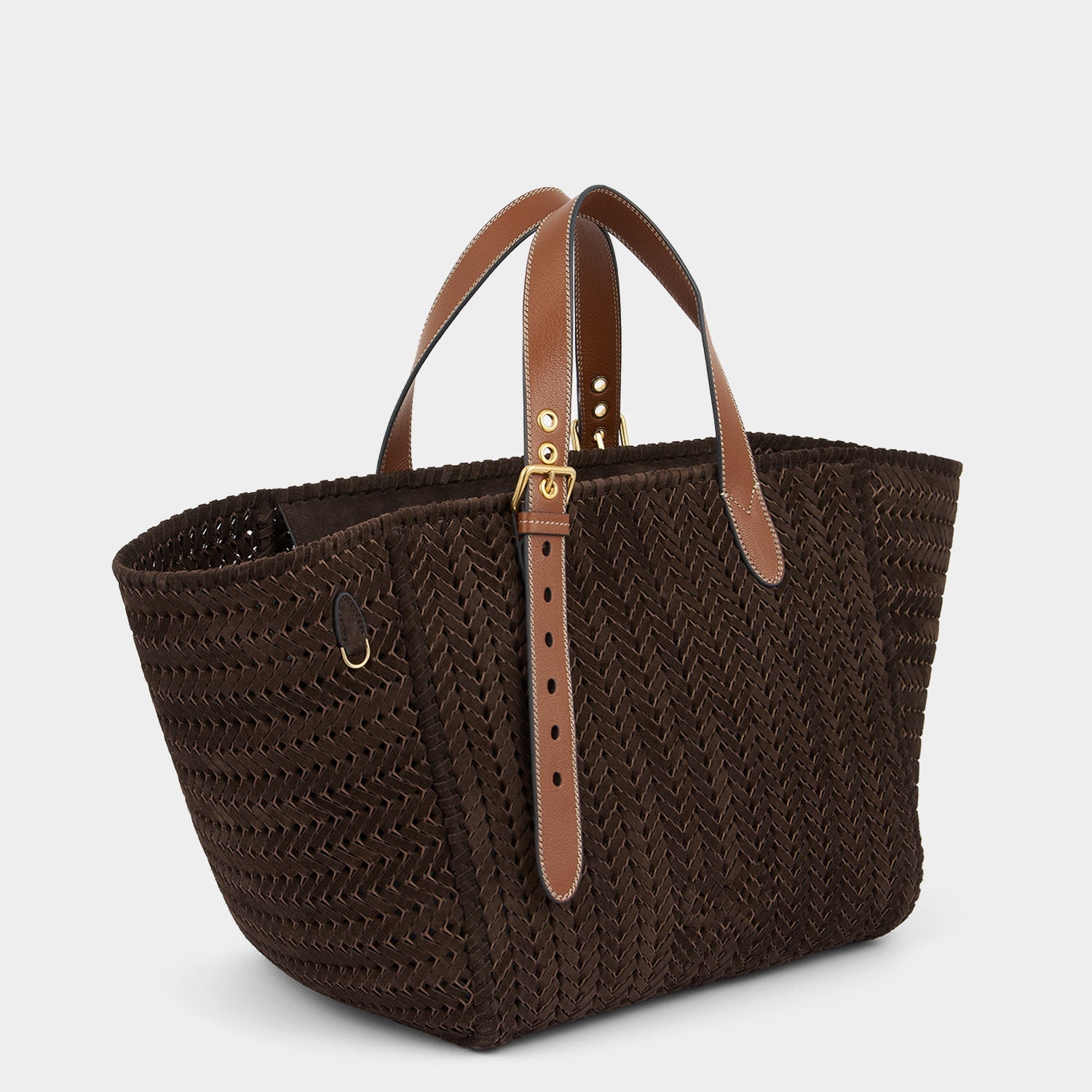 Neeson Square Tote -

          
            Suede Leather in Truffle -
          

          Anya Hindmarch EU
