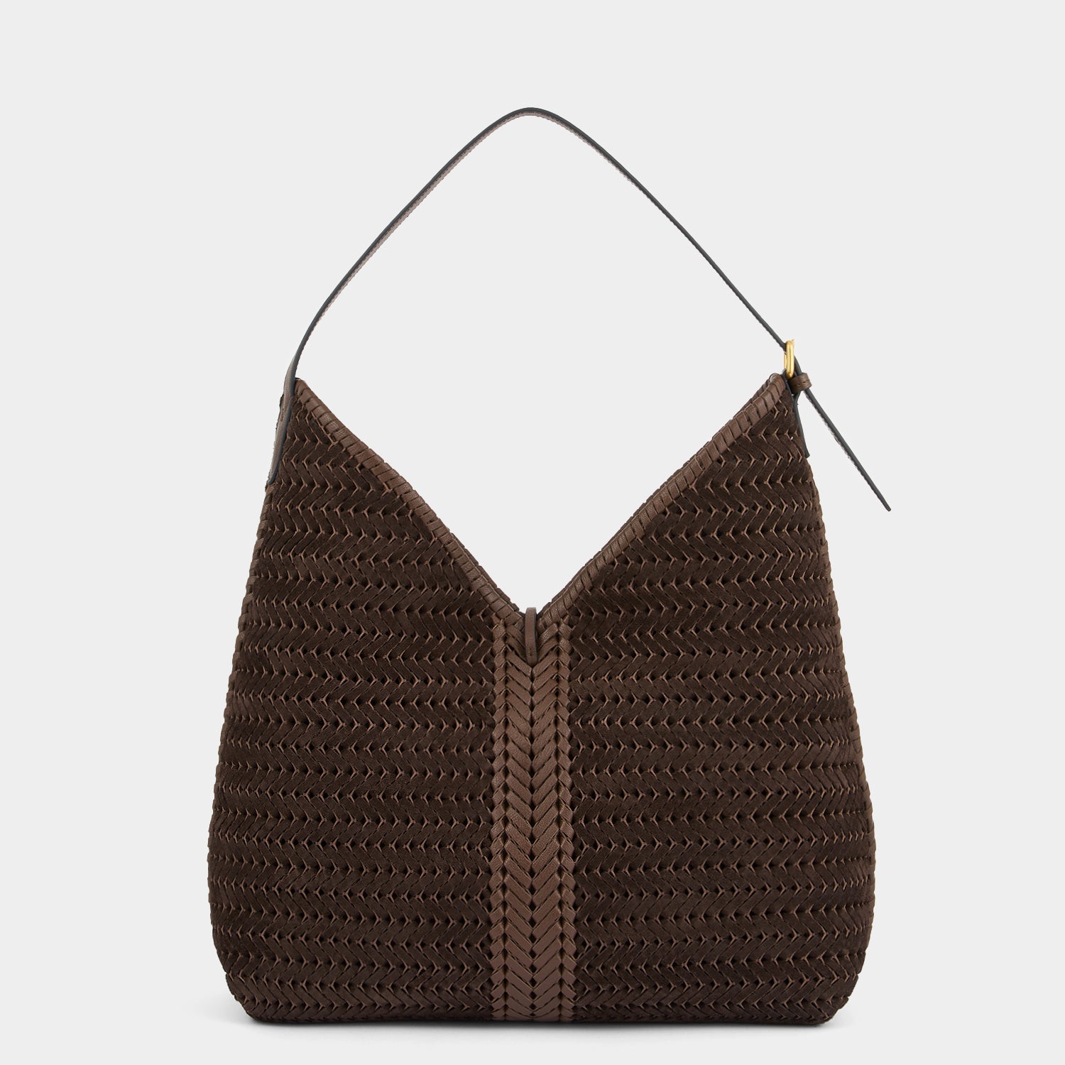 Neeson Tassel Hobo Bag -

          
            Suede Leather in Truffle -
          

          Anya Hindmarch EU
