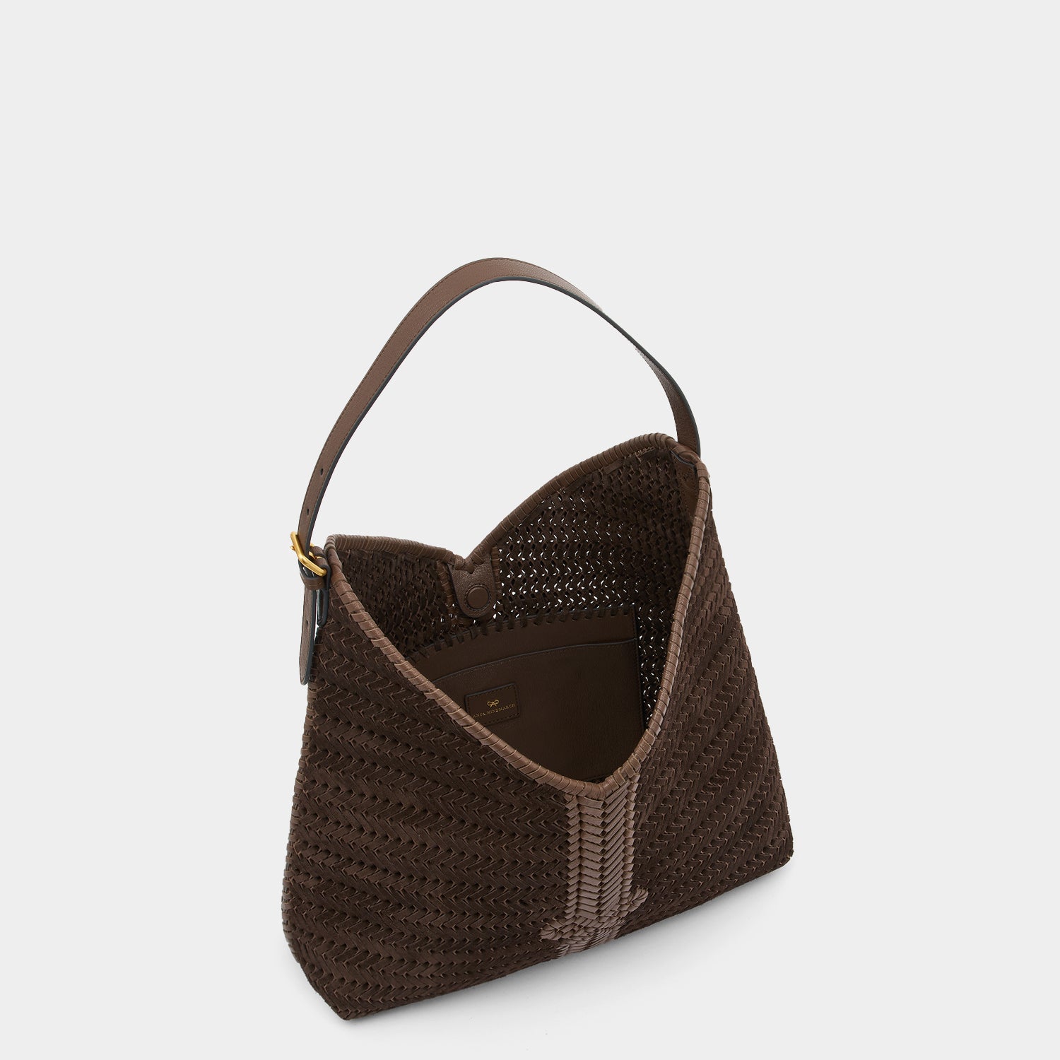 Neeson Tassel Hobo Bag -

          
            Suede Leather in Truffle -
          

          Anya Hindmarch EU
