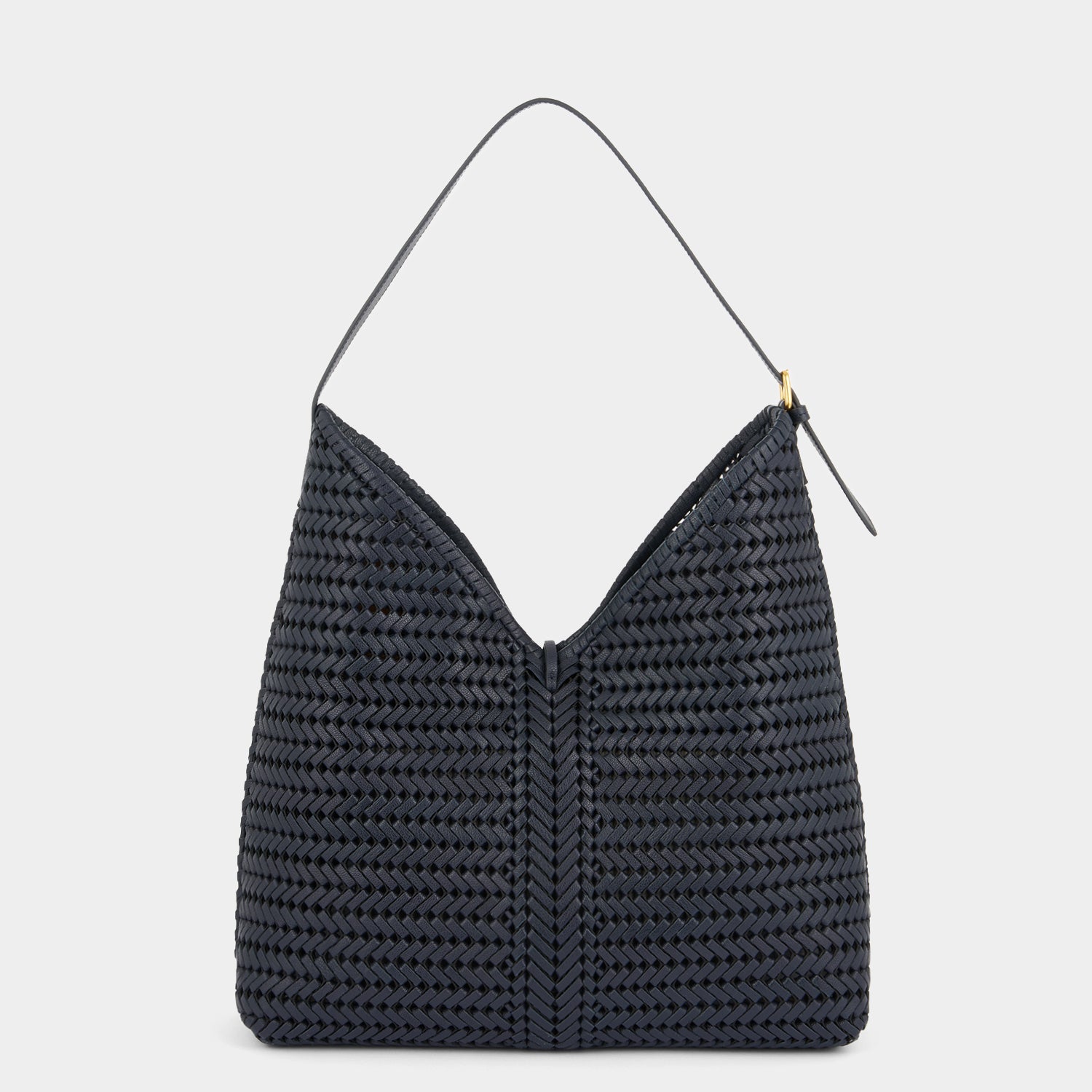 Neeson Tassel Hobo Bag -

          
            Capra Leather in Marine -
          

          Anya Hindmarch EU
