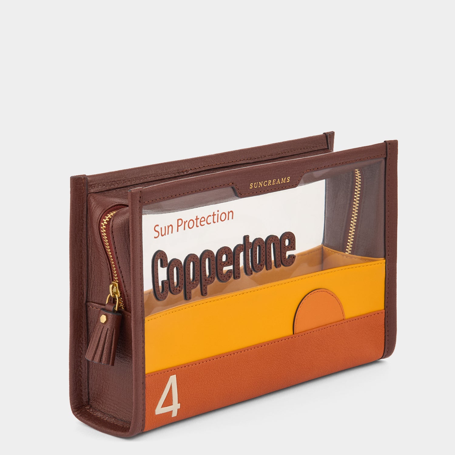 Anya Brands Coppertone Pouch -

          
            Capra Leather/TPU In Clear -
          

          Anya Hindmarch EU
