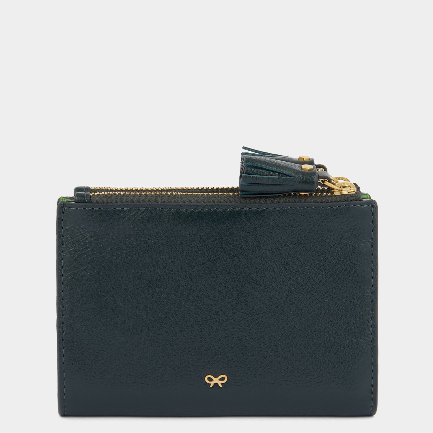 Peeping Eyes Small Double Zip Wallet -

          
            Capra Leather in Ink Green -
          

          Anya Hindmarch EU
