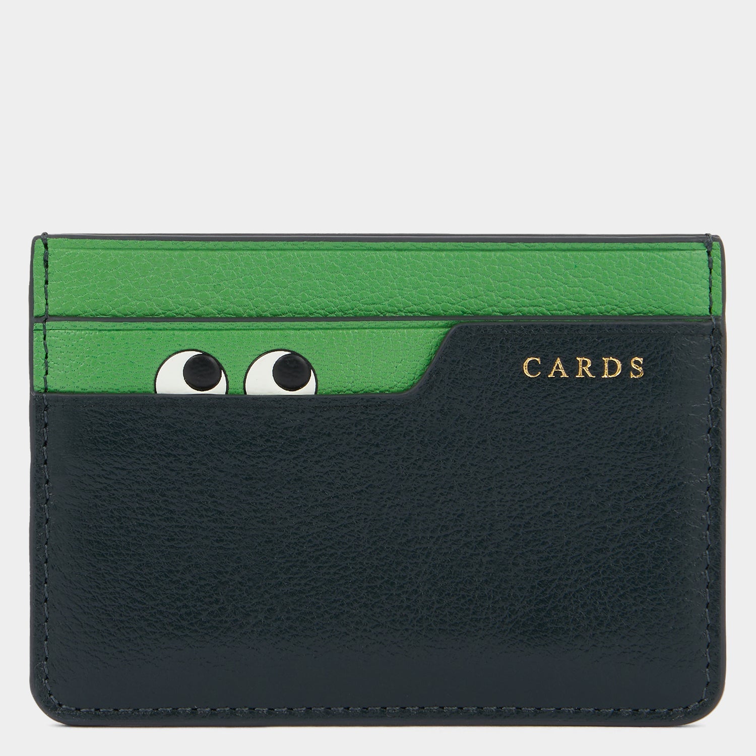 Peeping Eyes Card Case -

          
            Capra Leather in Ink Green -
          

          Anya Hindmarch EU
