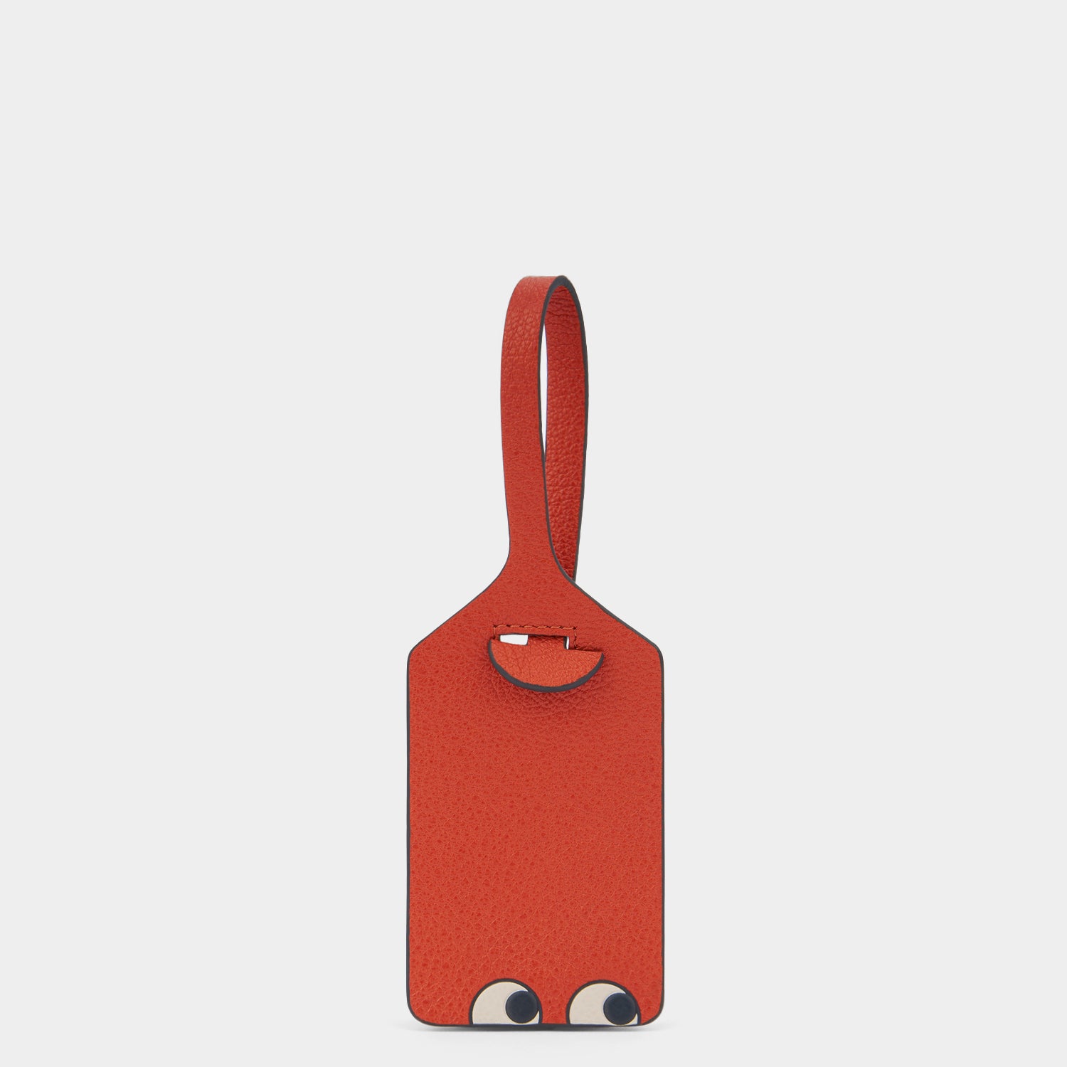 Eyes Luggage Label Charm -

          
            Capra Leather in Burnt Sienna -
          

          Anya Hindmarch EU
