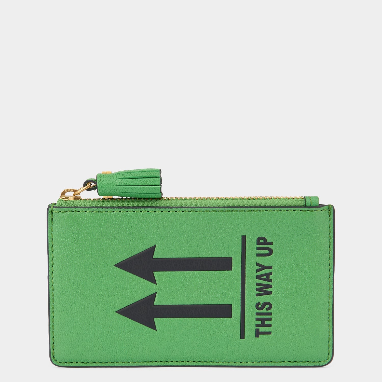 This Way Up Zip Card Case -

          
            Capra Leather in Grass Green -
          

          Anya Hindmarch EU
