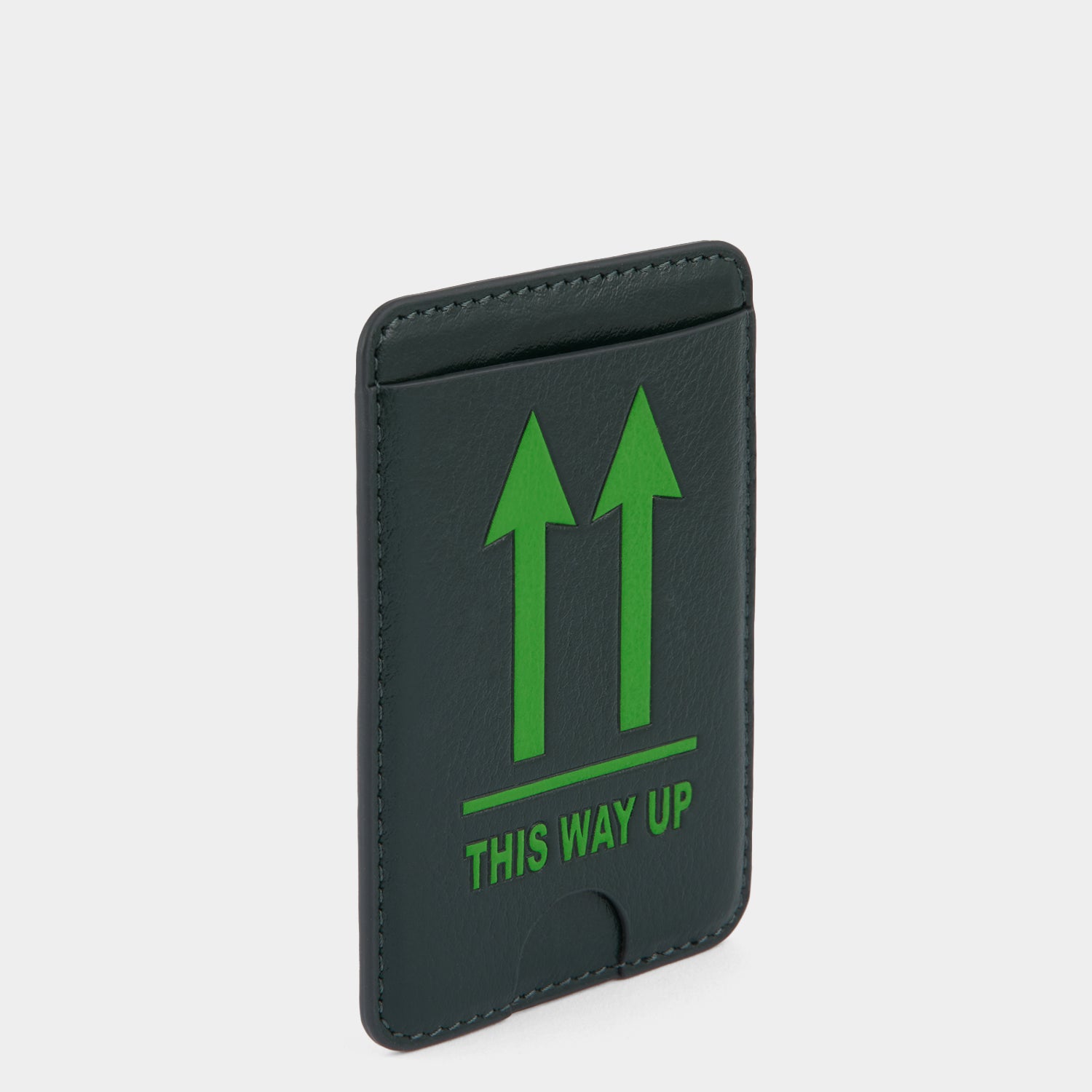 This Way Up Card Case -

          
            Capra Leather in Ink Green -
          

          Anya Hindmarch EU
